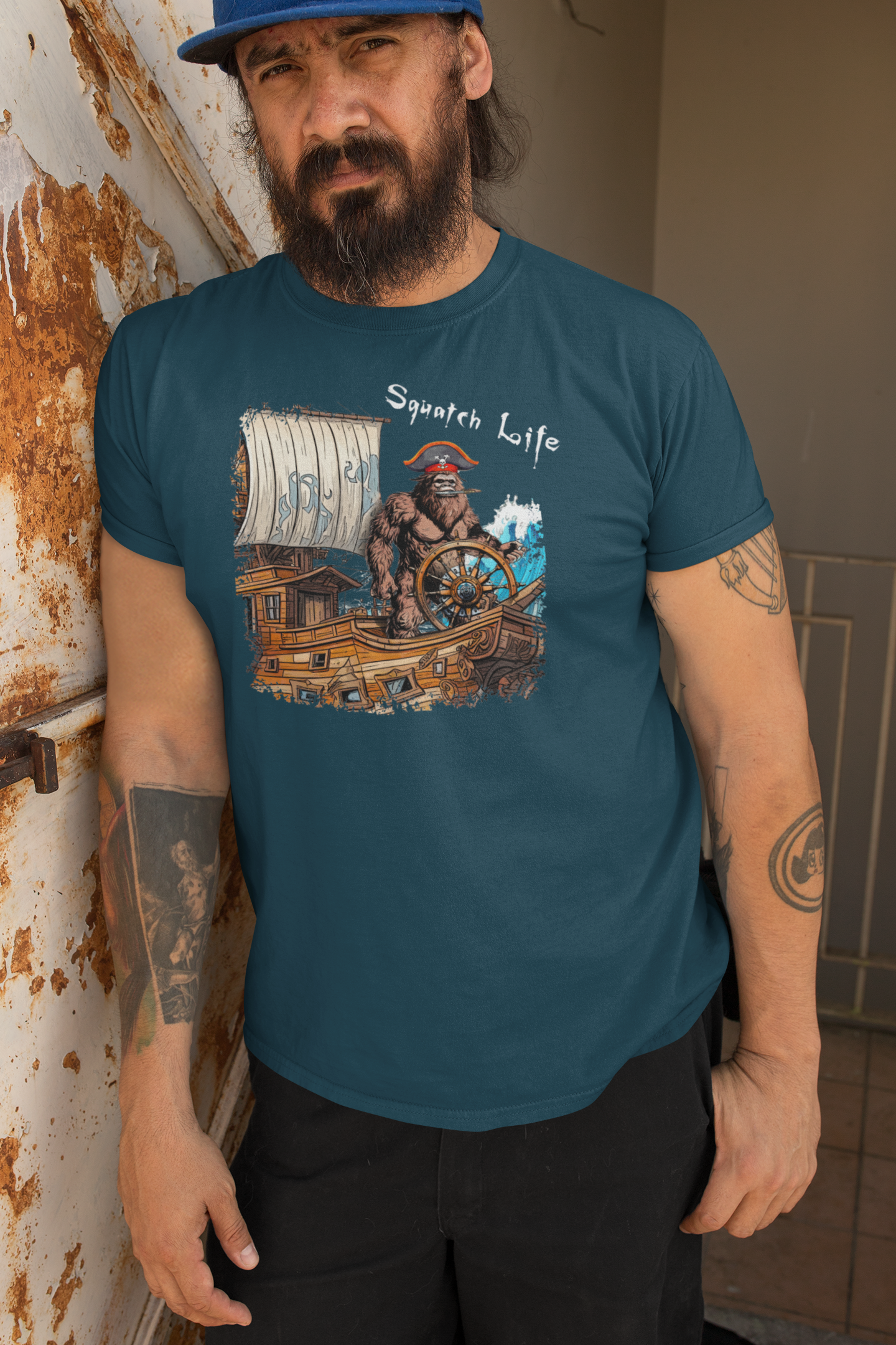 Squatch Life Pirate Bigfoot T-Shirt Hoodie, Sweatshirt | PodTeesHub.com