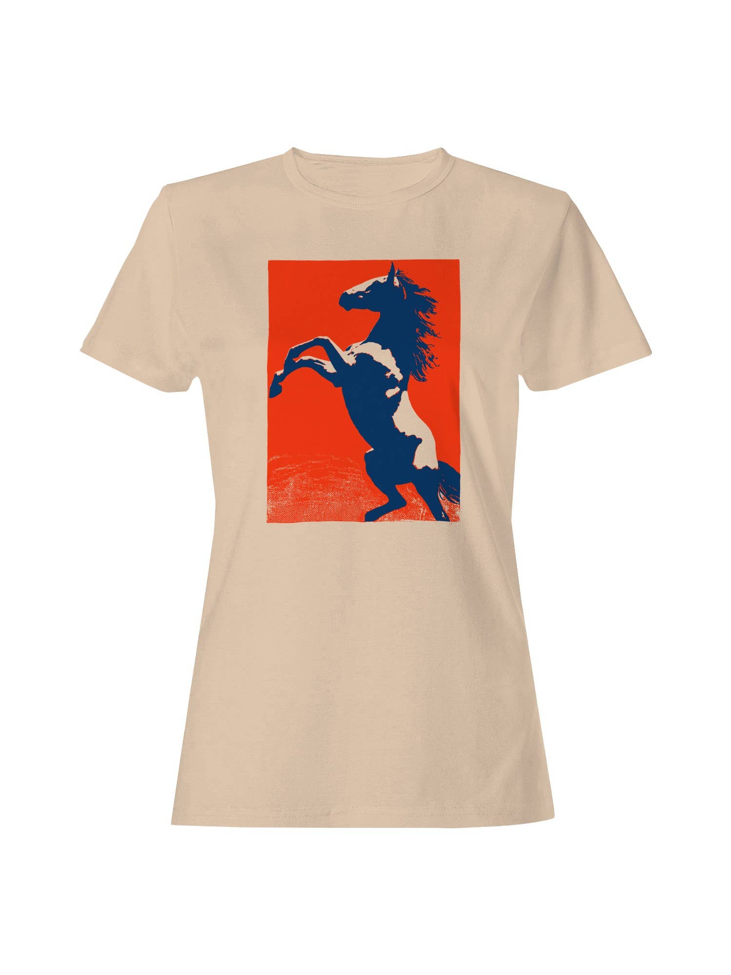 Gallant Stallion On Bold Red Women's T-Shirt Hoodie, Sweatshirt | PodTeesHub.com