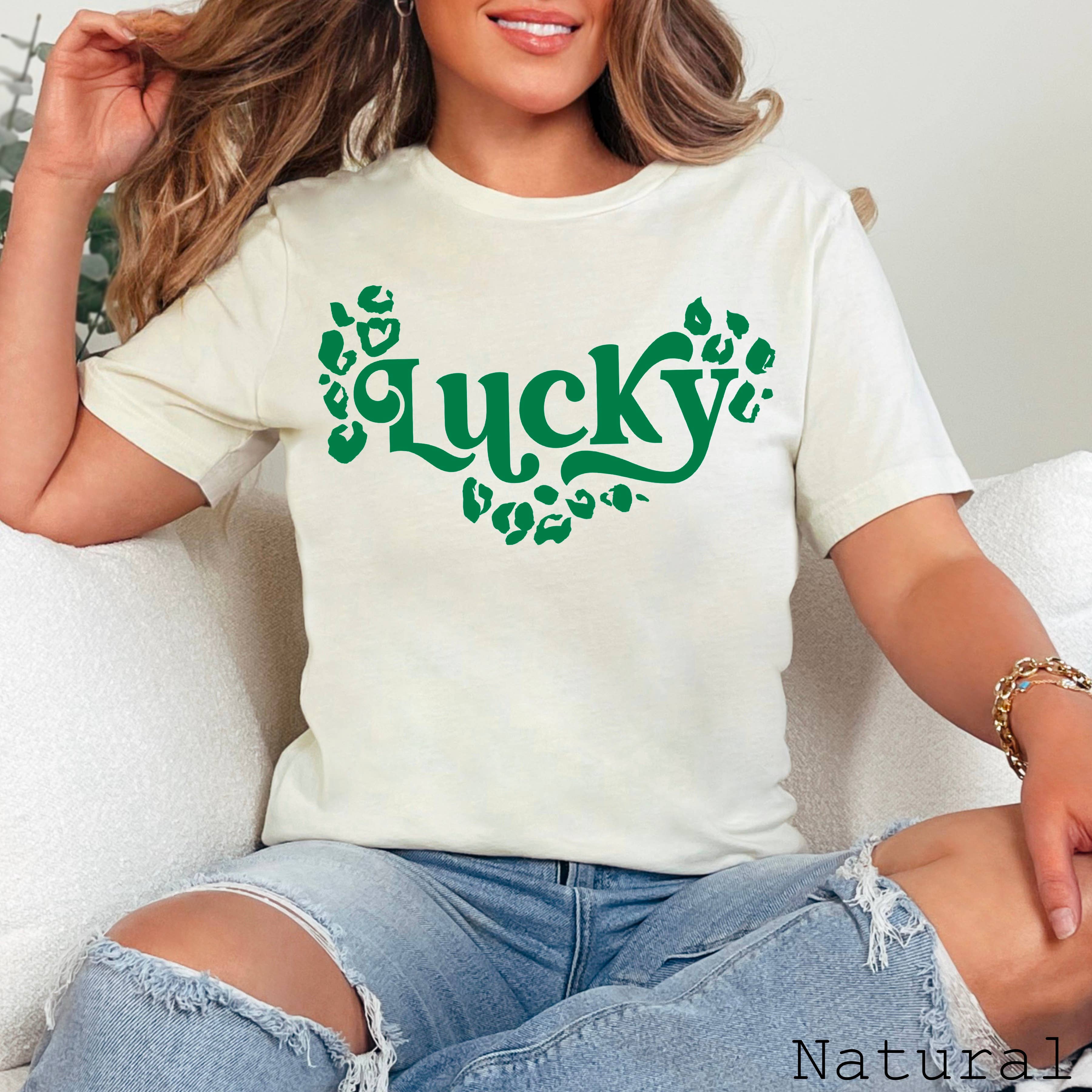 Lucky St. Patricks Day Graphic Shirt | Bella Canvas Hoodie, Sweatshirt | PodTeesHub.com