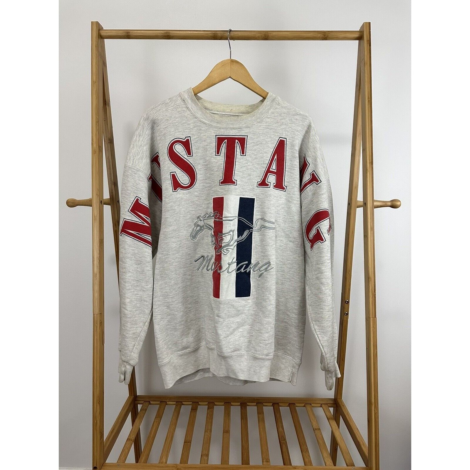 Vintage Vtg Ford Mustang Logo Big Spellout Xxl T-Shirts, Hoodie, Sweatshirt