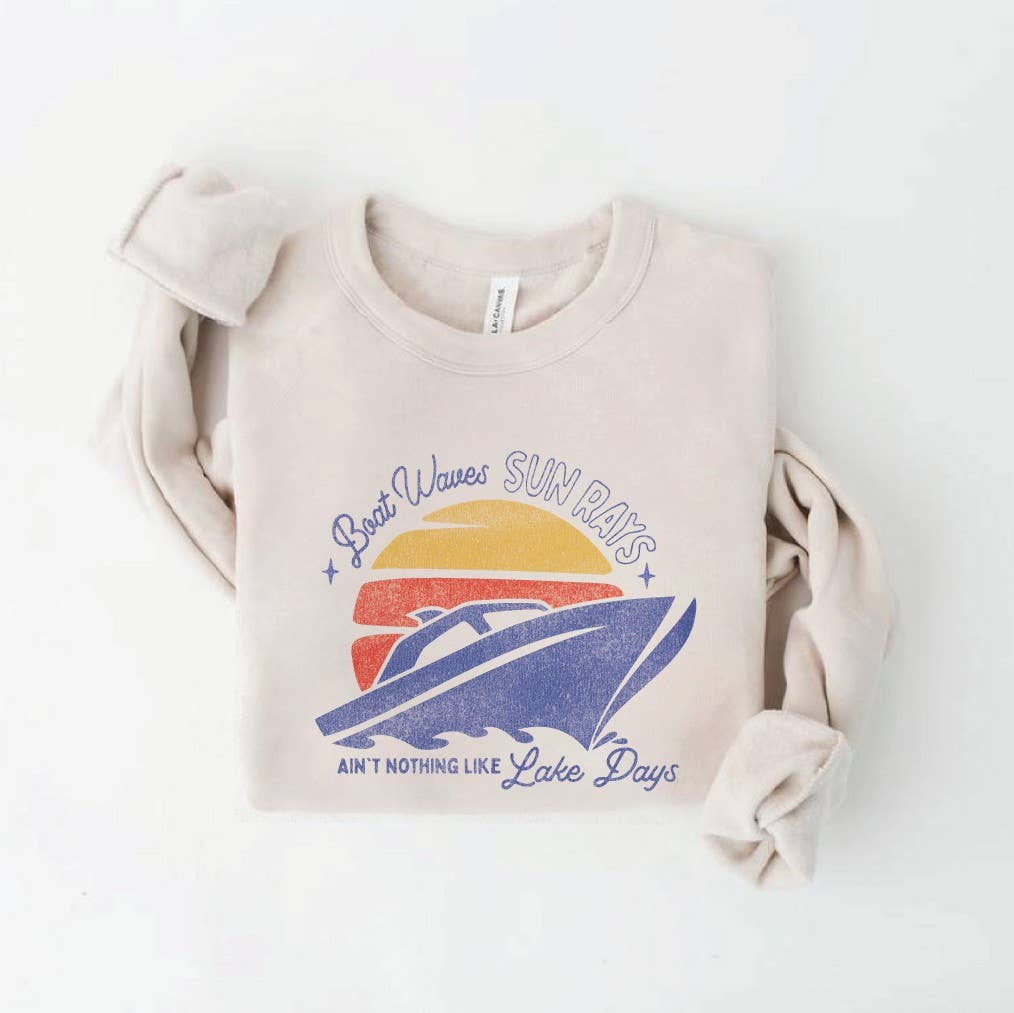 Boat Waves Sun Rays Sweatshirt T-Shirts, Hoodie | PodTeesHub.com