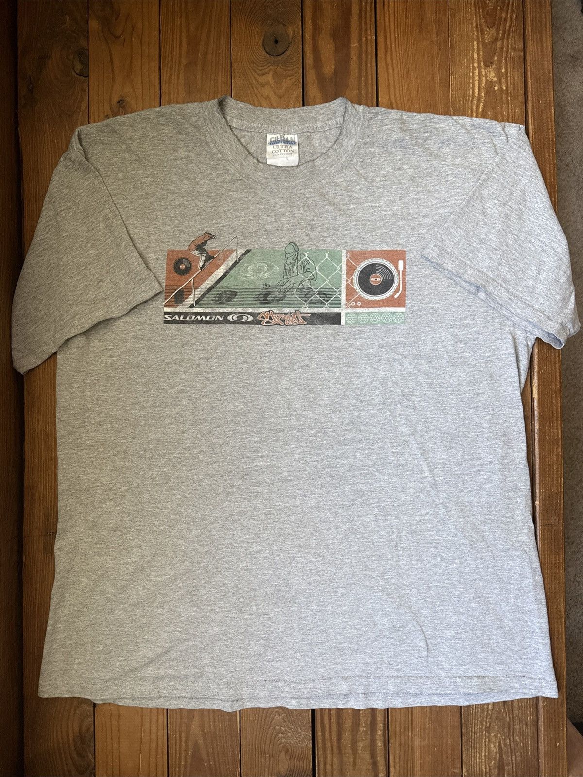 Salomon Vintage 90s Y2k Salomon Street Style Grey Tee Shirt Hoodie, Sweatshirt | PodTeesHub.com