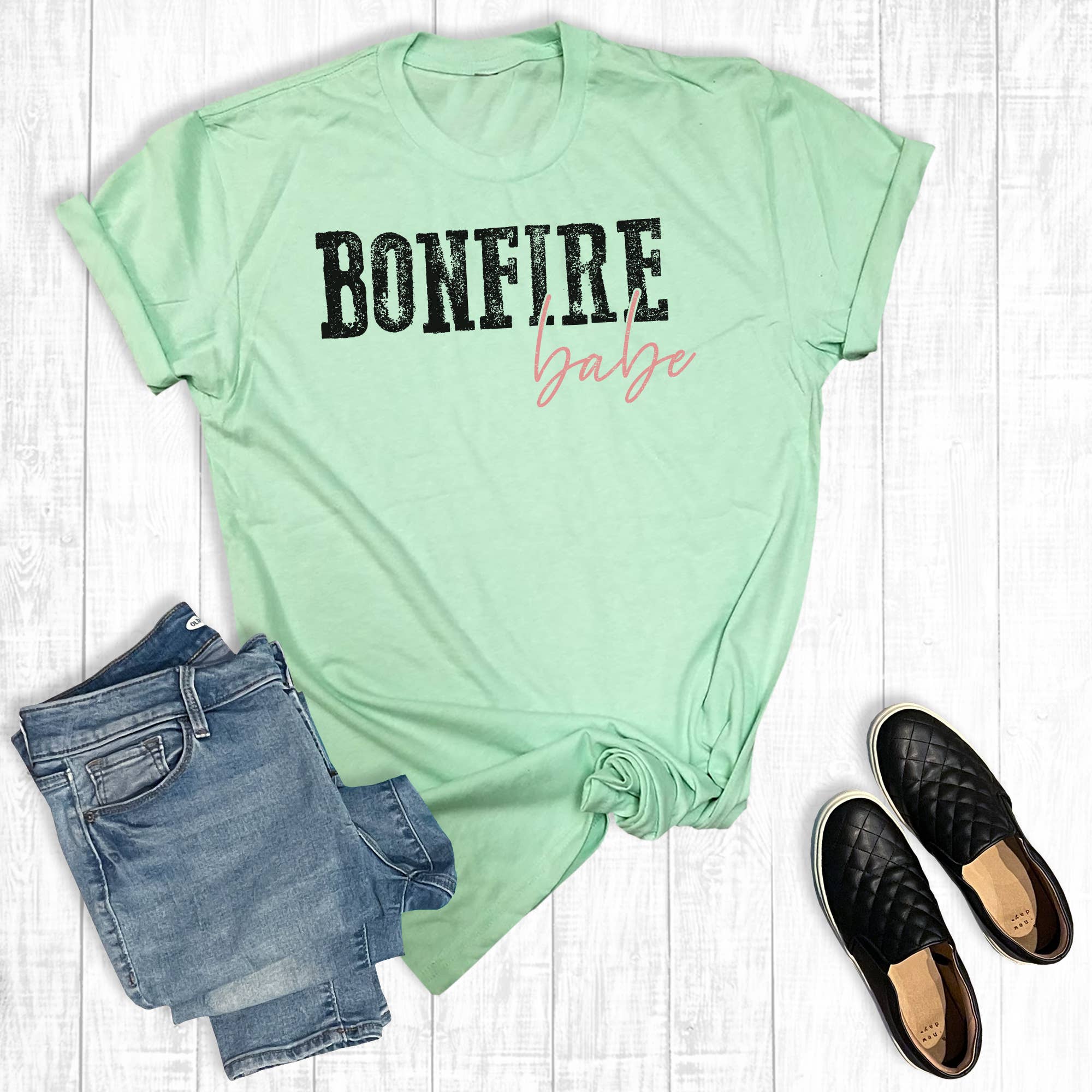 Bonfire Babe Graphic Tee Hoodie, Sweatshirt | PodTeesHub.com
