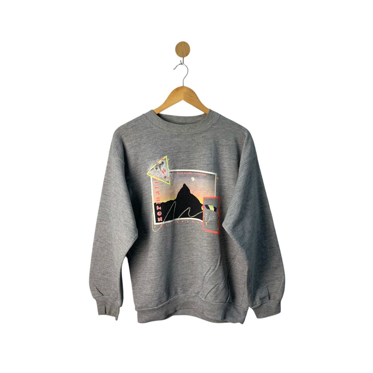 Vintage Zermatt Swtzerland Sweatshirt Jumper Pullover Medium T-Shirts, Hoodie | PodTeesHub.com
