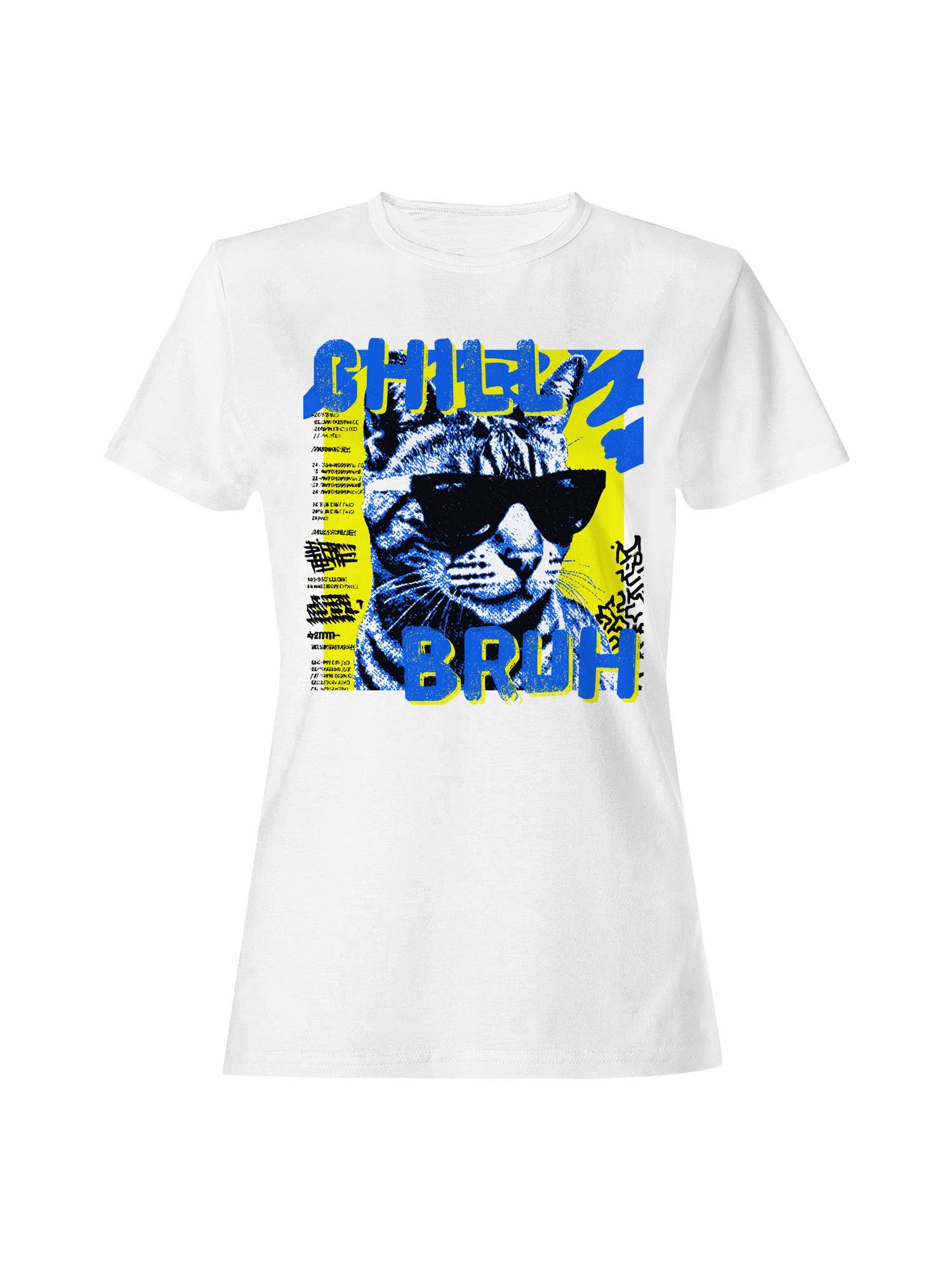 Cool Cat Chill Bruh Design Women's T-Shirt Hoodie, Sweatshirt | PodTeesHub.com