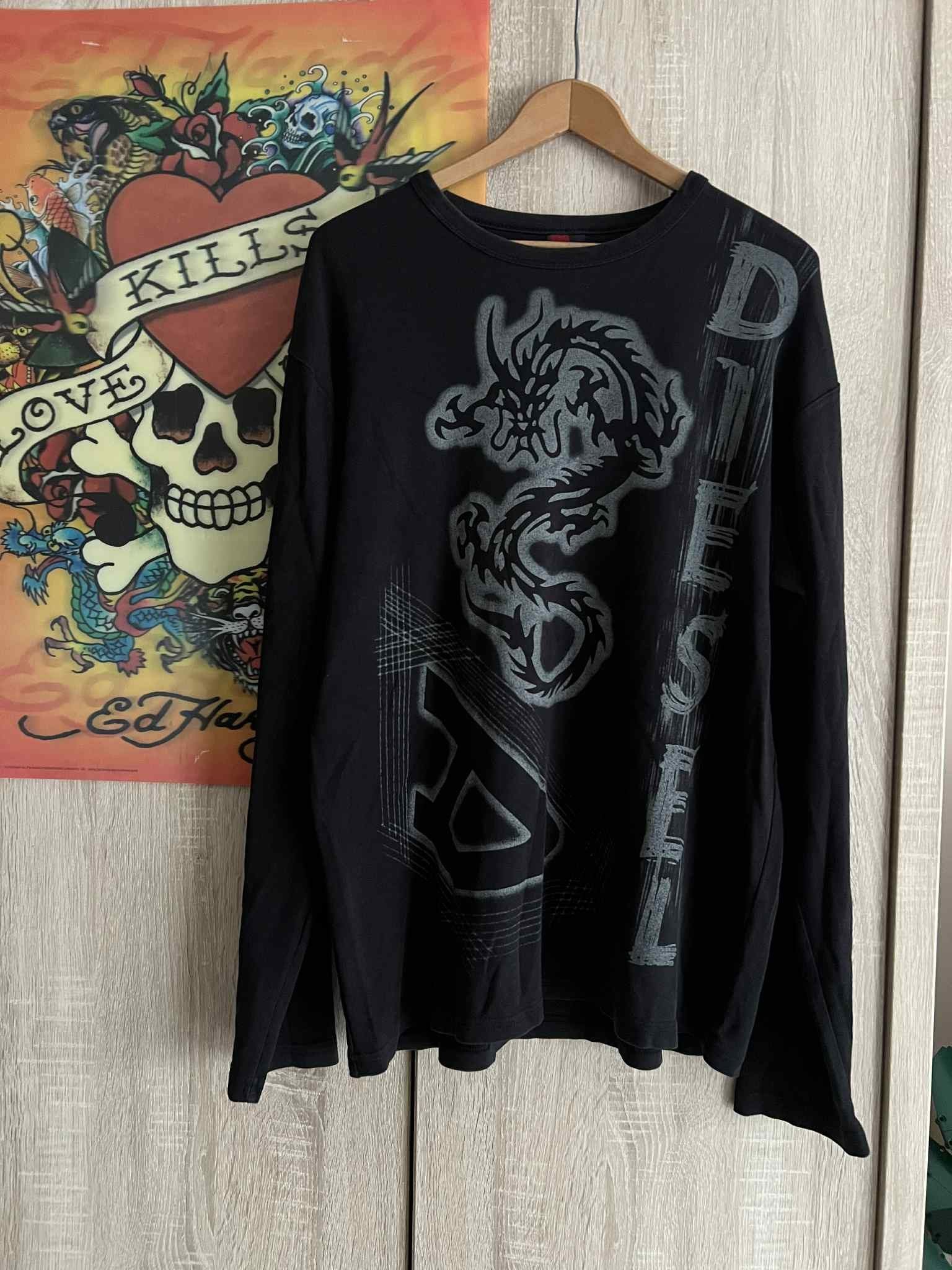 Diesel Printed Logo Longsleeve Vintage Opium Vamp Style T-Shirts, Hoodie, Sweatshirt | PodTeesHub.com