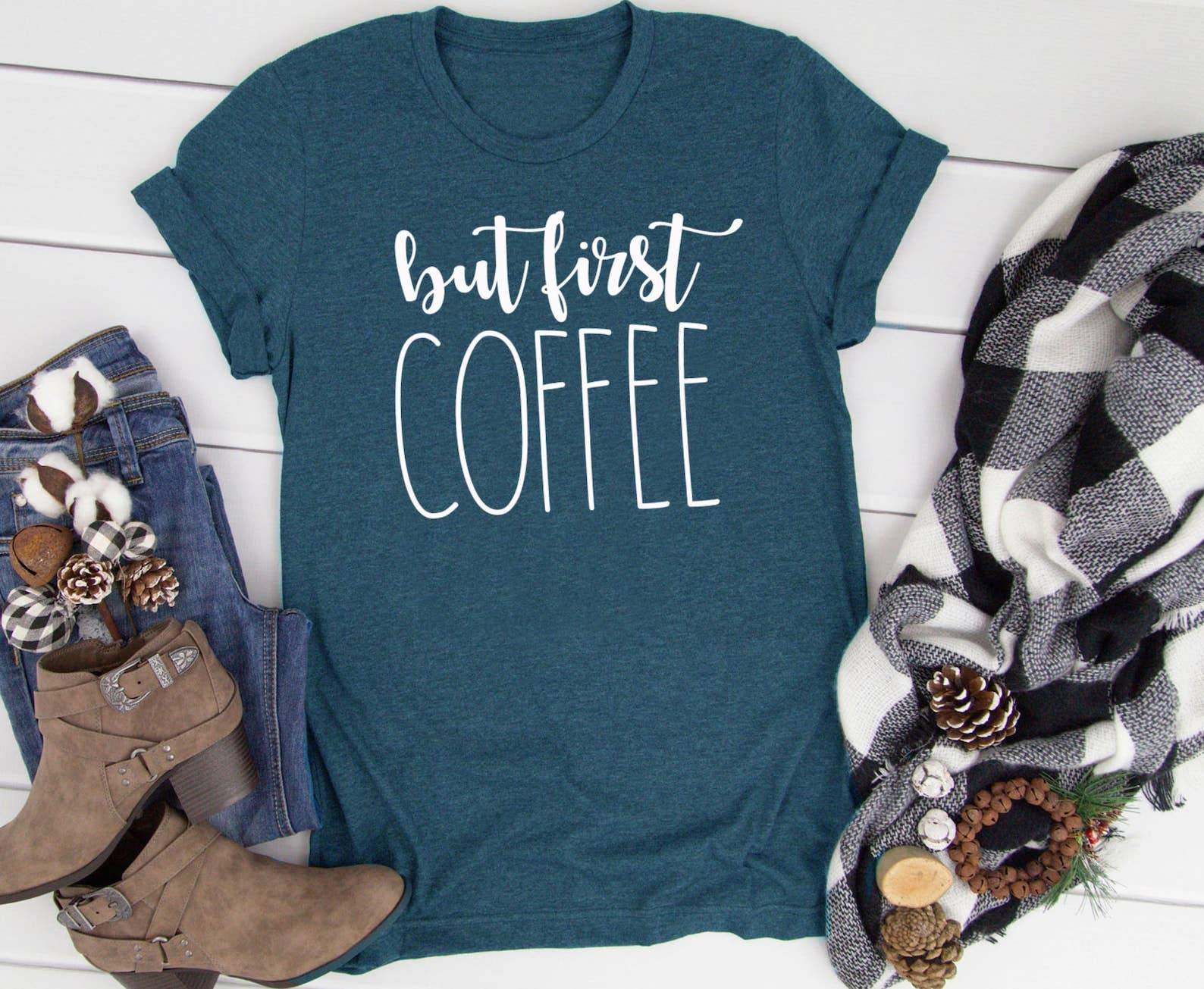 But First Coffee T-Shirt Hoodie, Sweatshirt | PodTeesHub.com