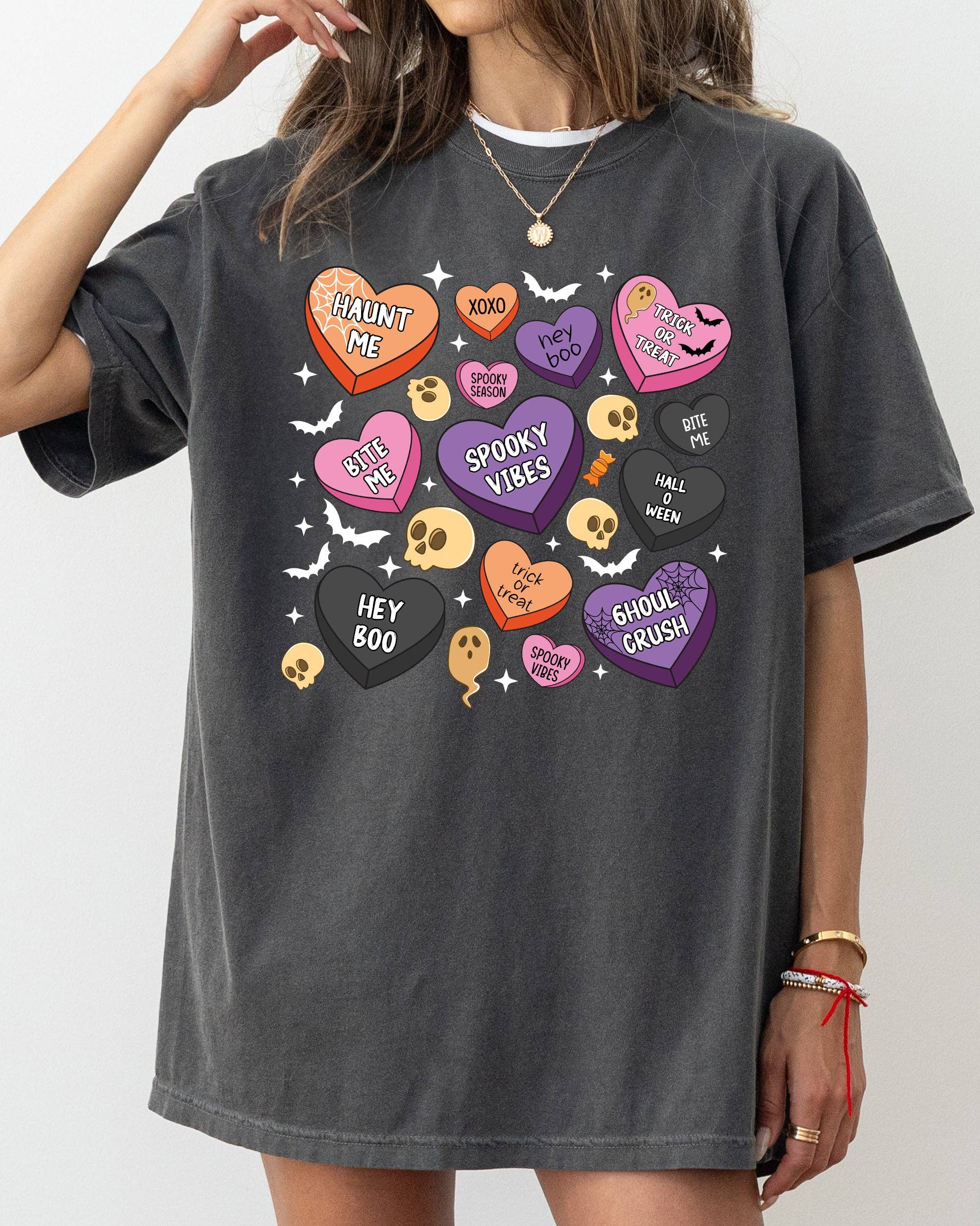 Halloween Candy Hearts, Trick or Treat, Haunted, Cute Shirt Hoodie, Sweatshirt | PodTeesHub.com