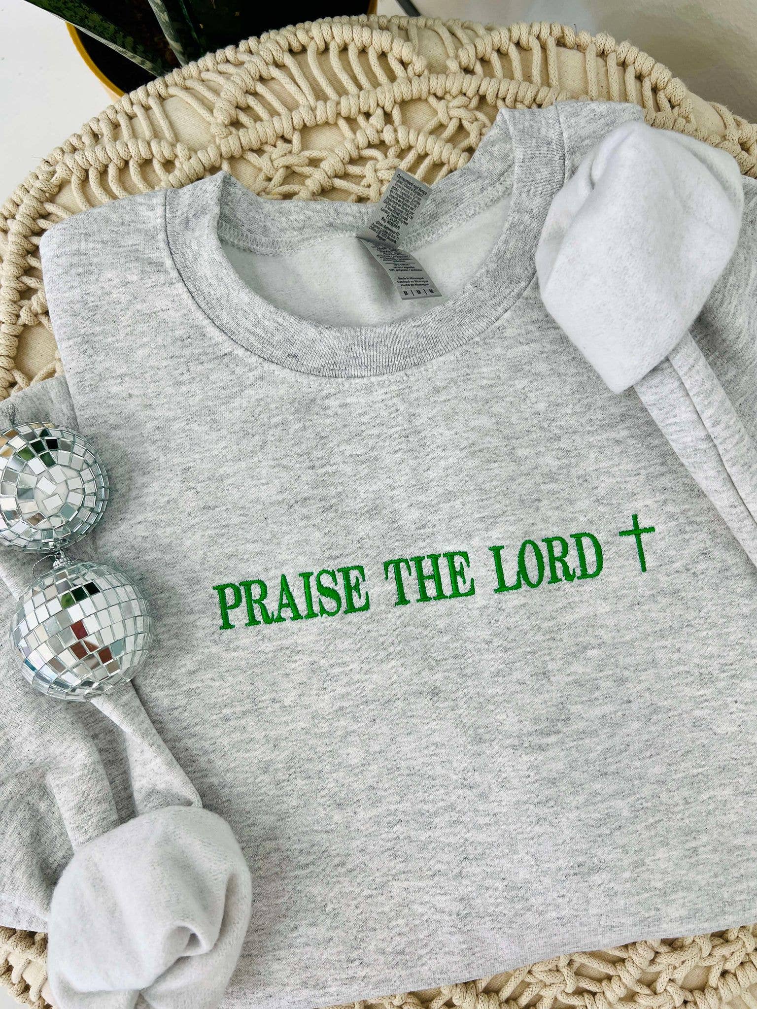 Praise the Lord Cross Embroidered Sweatshirt T-Shirts, Hoodie | PodTeesHub.com