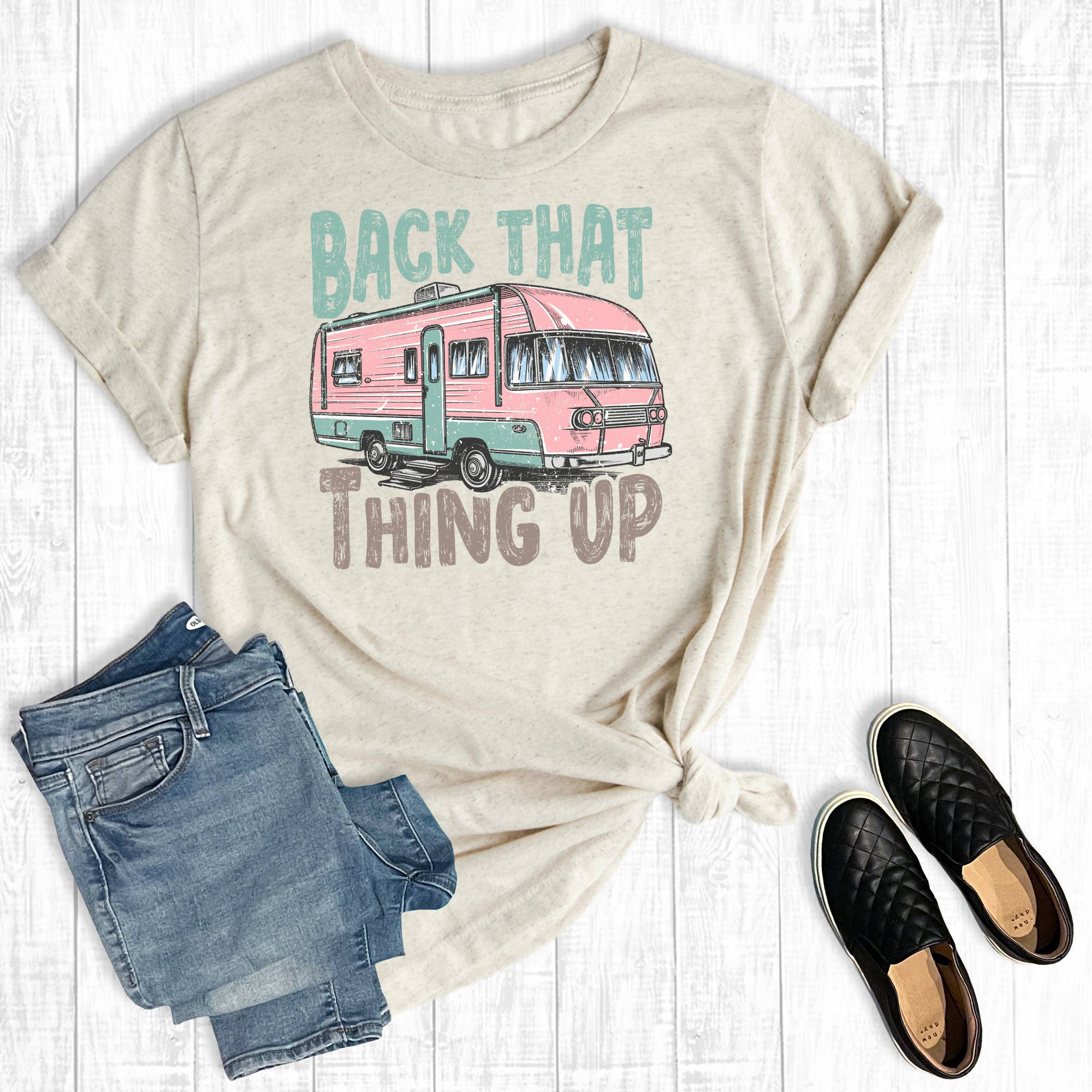 Summer Camping Back That Thing Up Graphic Tee Hoodie, Sweatshirt | PodTeesHub.com