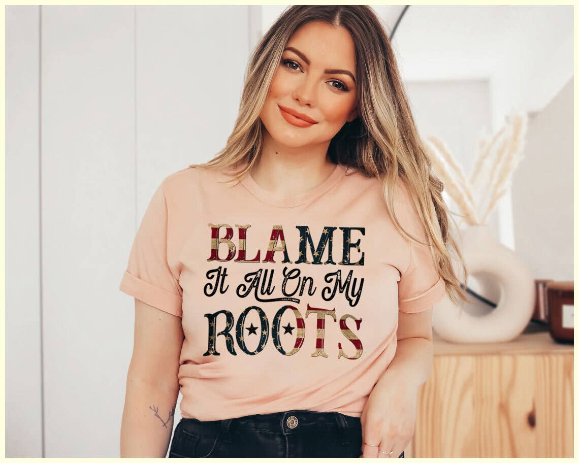 Blame It All On My Roots - Country Western Garth T-Shirt Hoodie, Sweatshirt | PodTeesHub.com