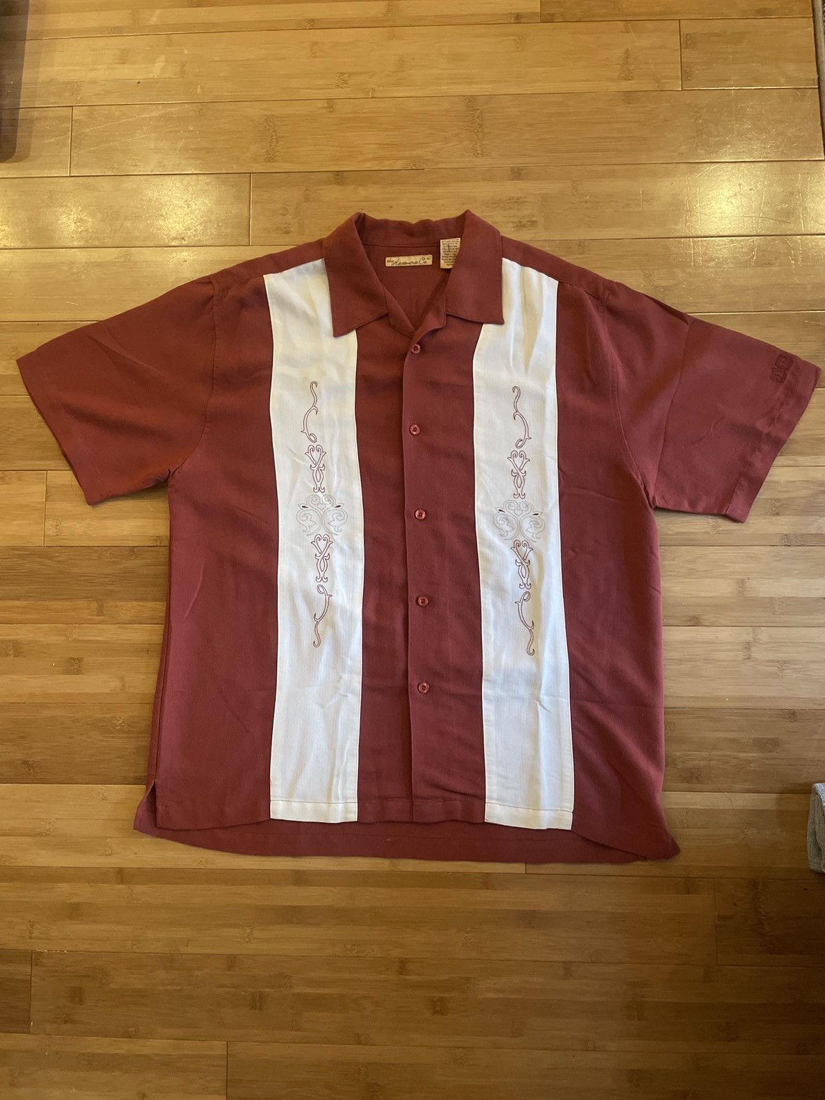 Vintage Camp Collar Shirt Sopranos Cuban Earthtones Large Hoodie, Sweatshirt | PodTeesHub.com