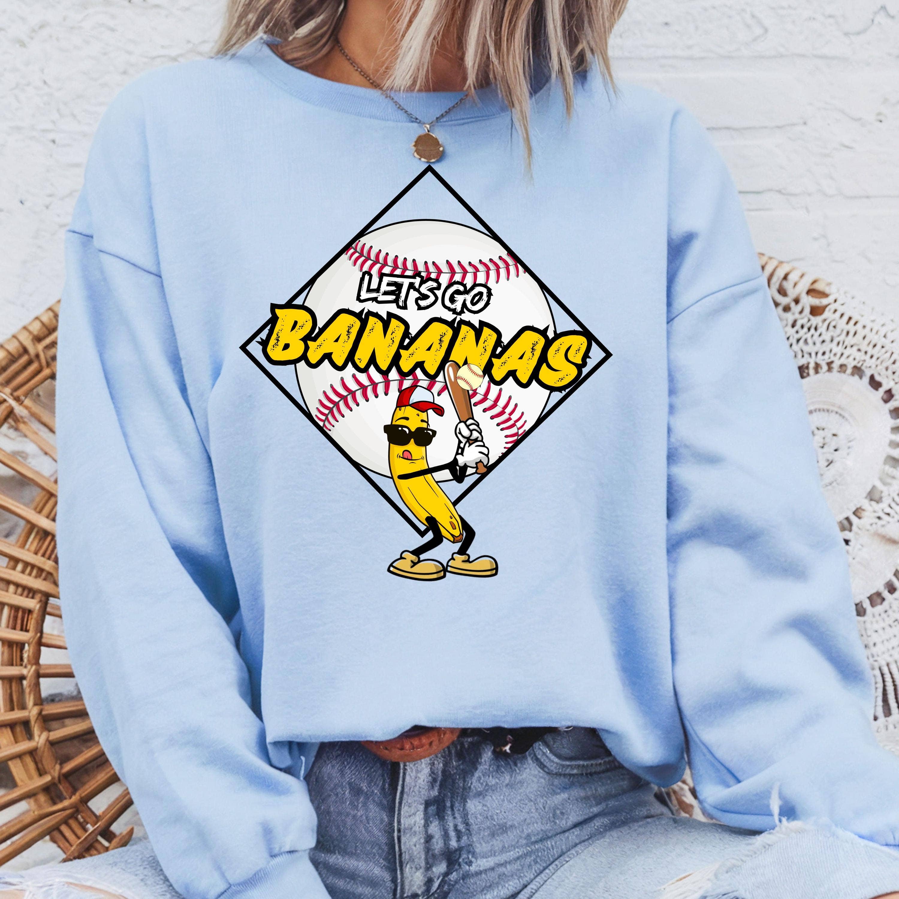 Let's Go Bananas Baseball Shirt Hoodie, Sweatshirt | PodTeesHub.com