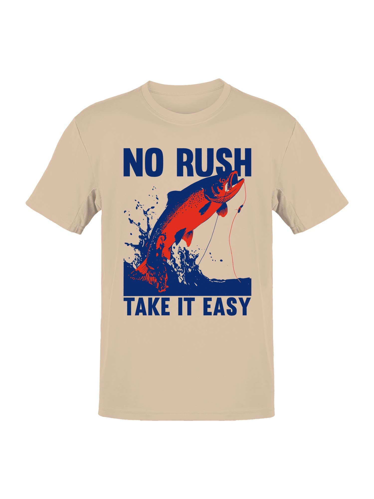 No Rush Take It Easy Fishing Men's T-Shirt Hoodie, Sweatshirt | PodTeesHub.com