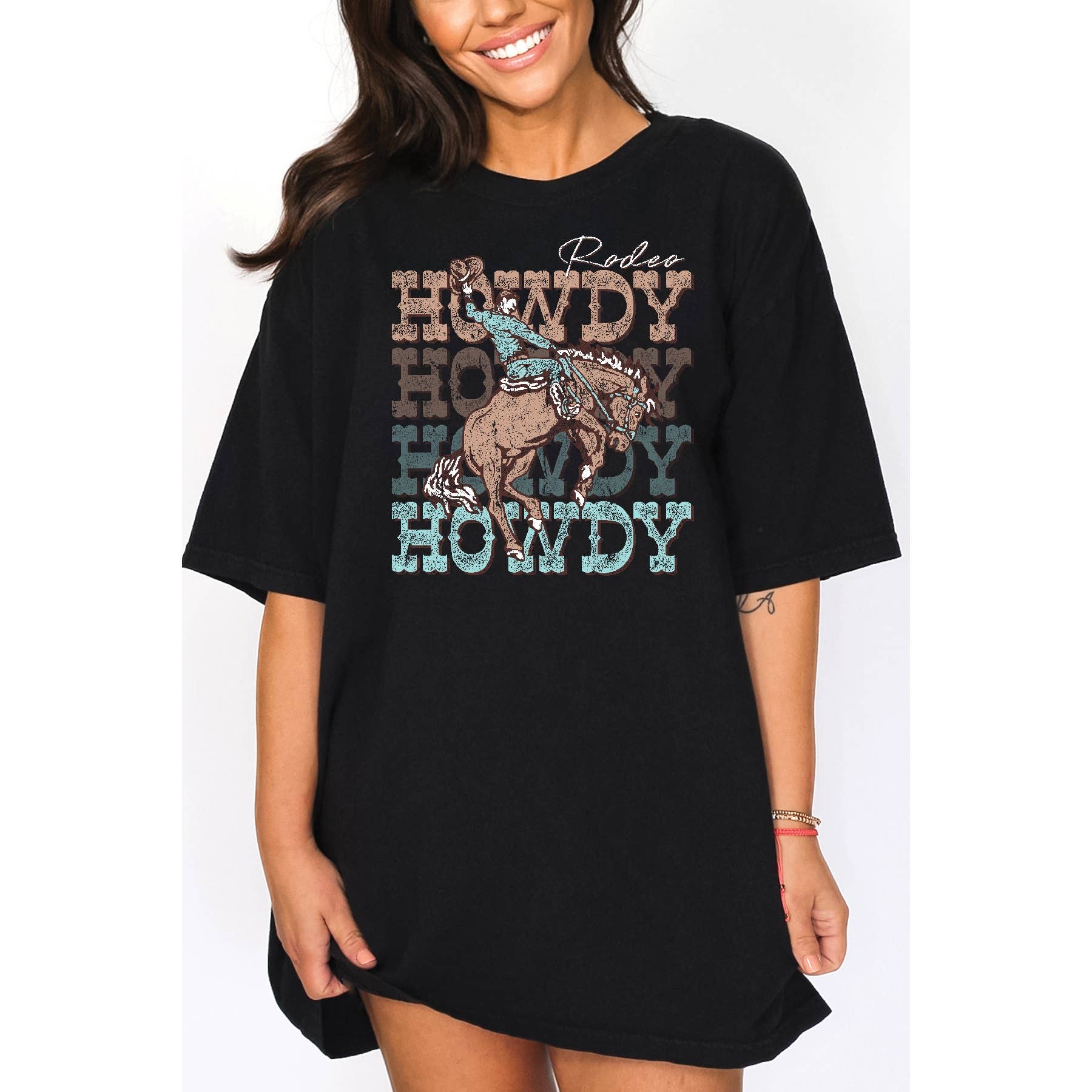 Rodeo Howdy - Oversized Unisex T Shirt Hoodie, Sweatshirt | PodTeesHub.com