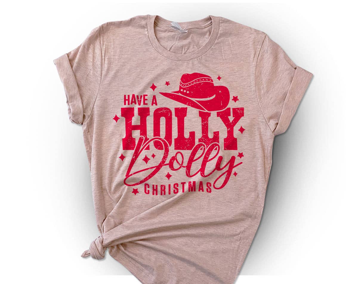 Holly Dolly Christmas - Funny Christmas Shirt Hoodie, Sweatshirt | PodTeesHub.com