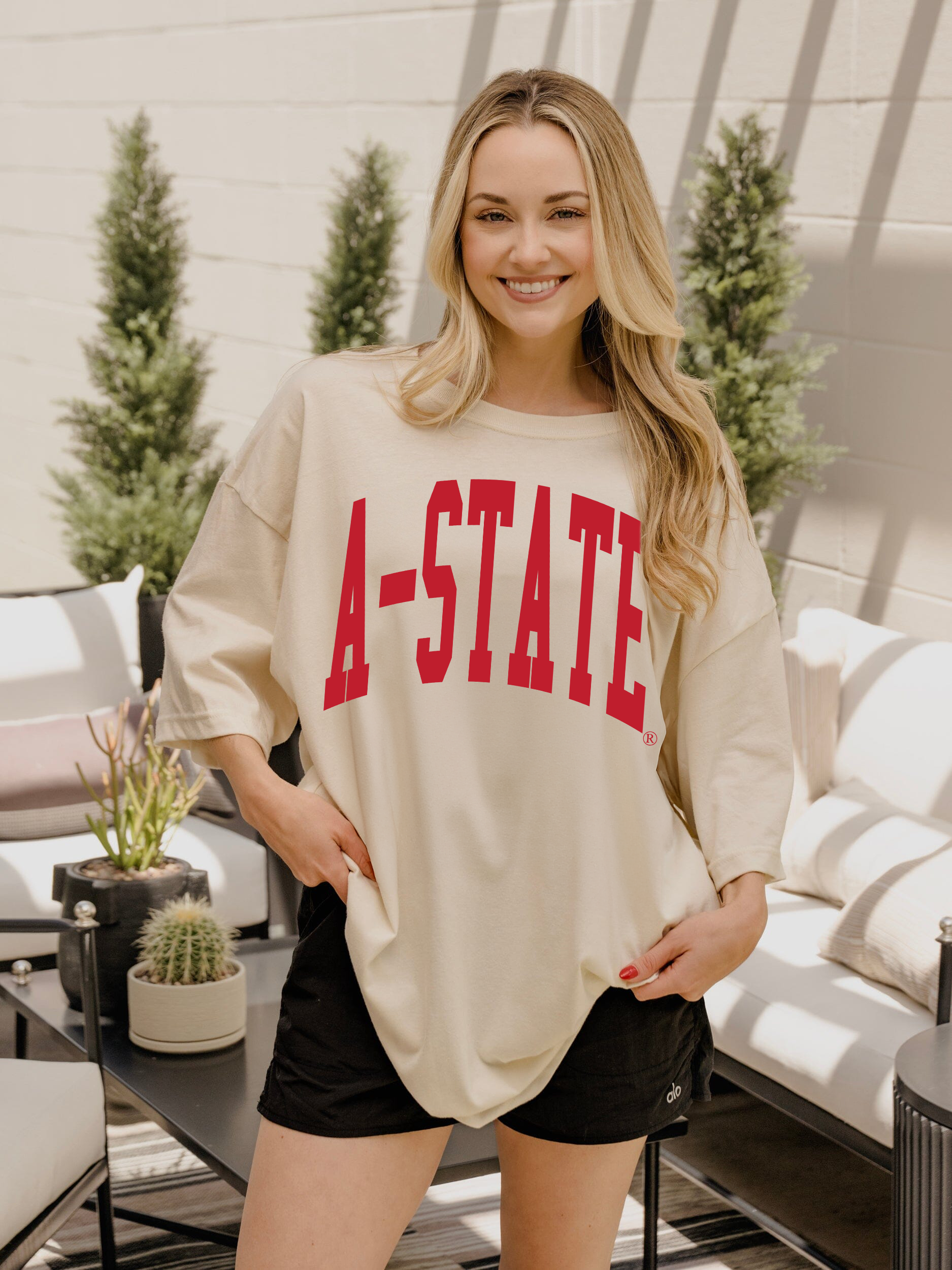 Asu Red Wolves Tall Boy Off White One Size Tee Hoodie, Sweatshirt | PodTeesHub.com