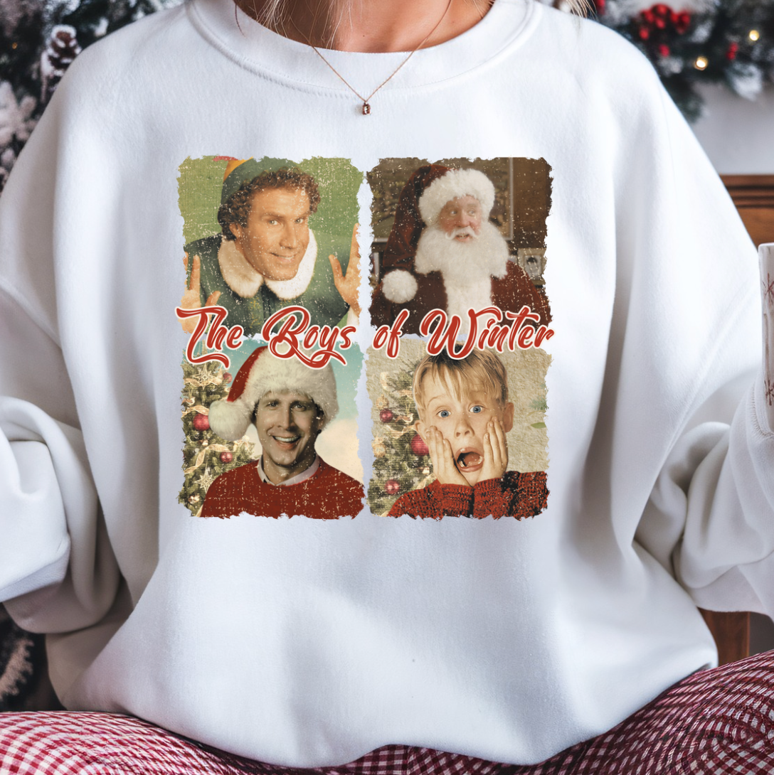 The Boys of Christmas Crewneck Sweatshirt T-Shirts, Hoodie | PodTeesHub.com
