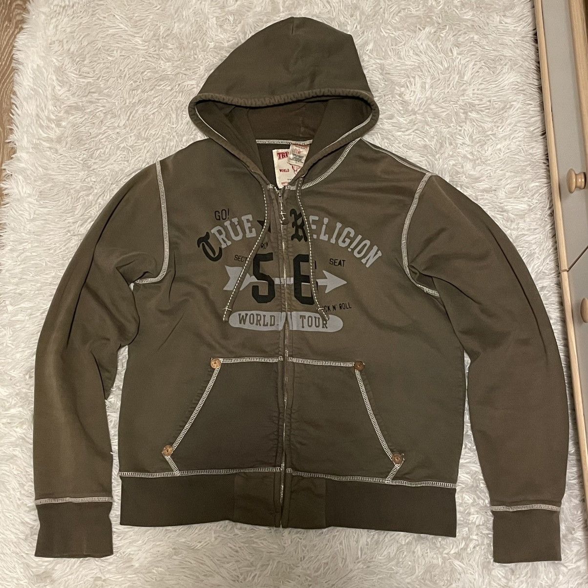 Religion True Religion World Tour 56 Rock Roll Zip Hoodie T-Shirts, Sweatshirt | PodTeesHub.com