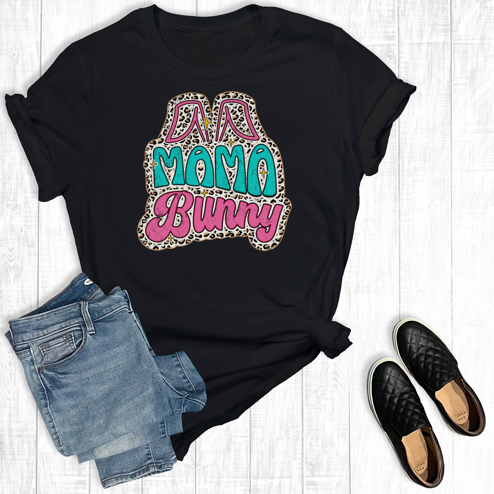 Mama Bunny Easter Graphic Tee Hoodie, Sweatshirt | PodTeesHub.com