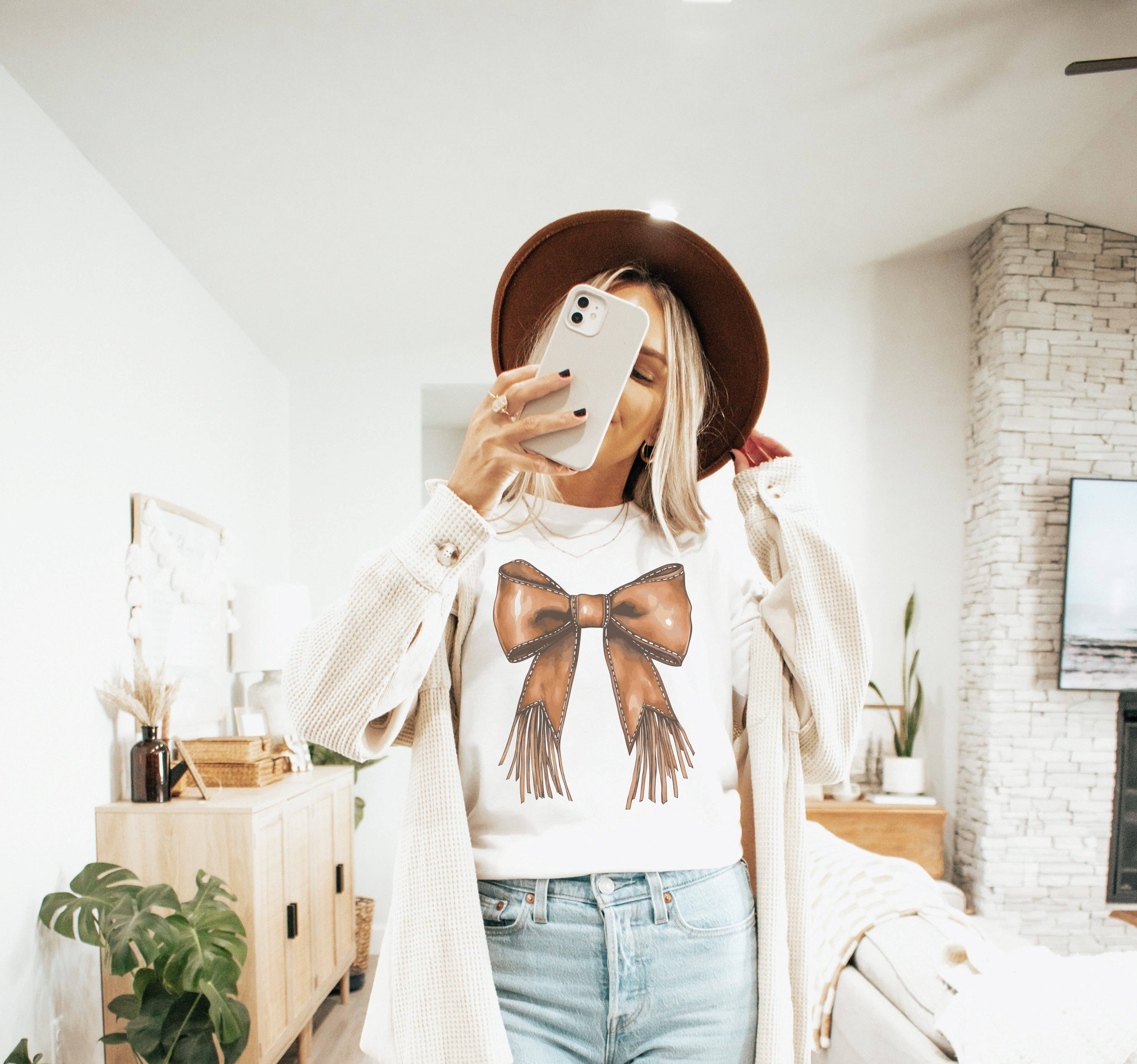 Western Bow Graphic Tee | Farm Western Wear Hoodie, Sweatshirt | PodTeesHub.com