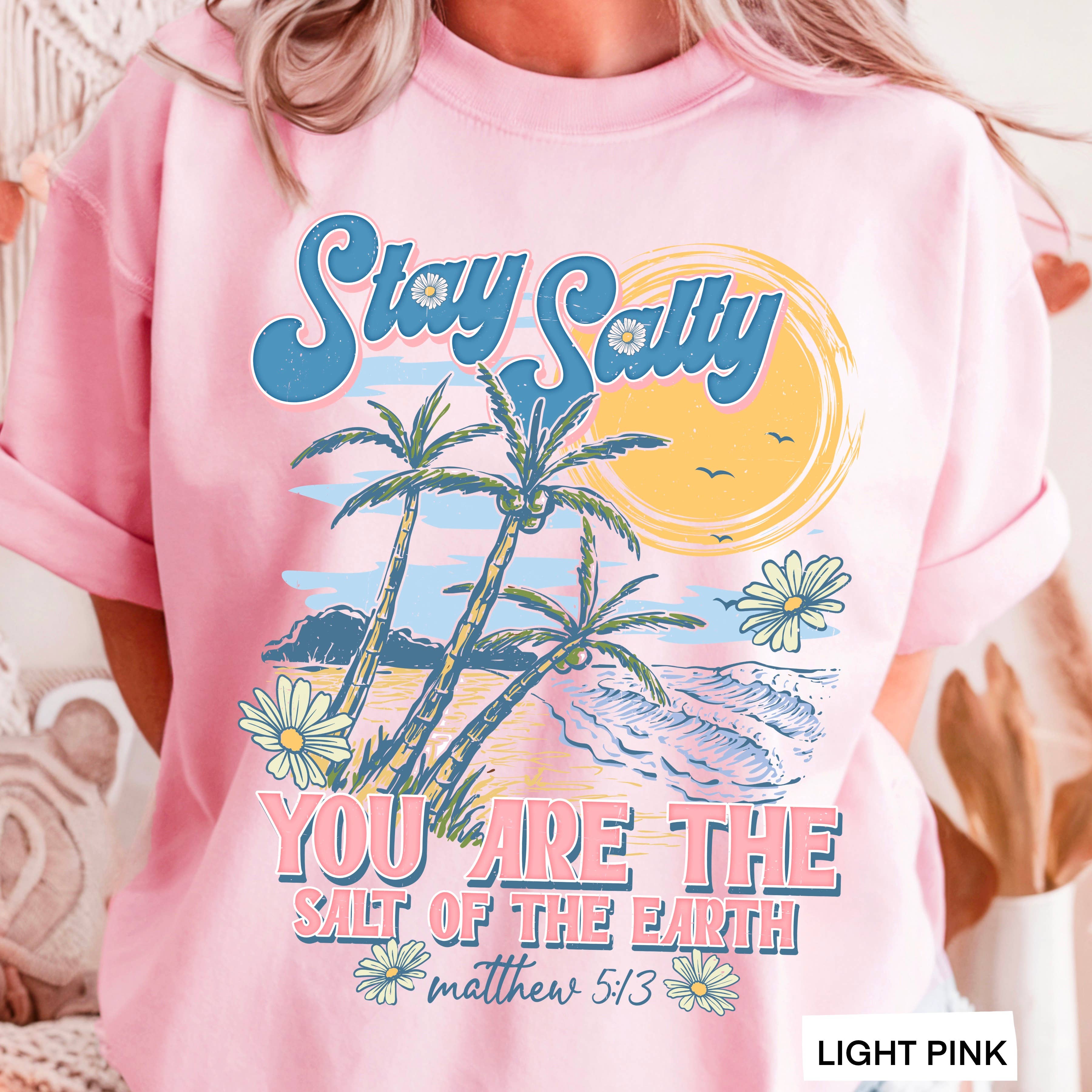 Stay Salty Christian Graphic Tee  |  Gildan Hoodie, Sweatshirt | PodTeesHub.com