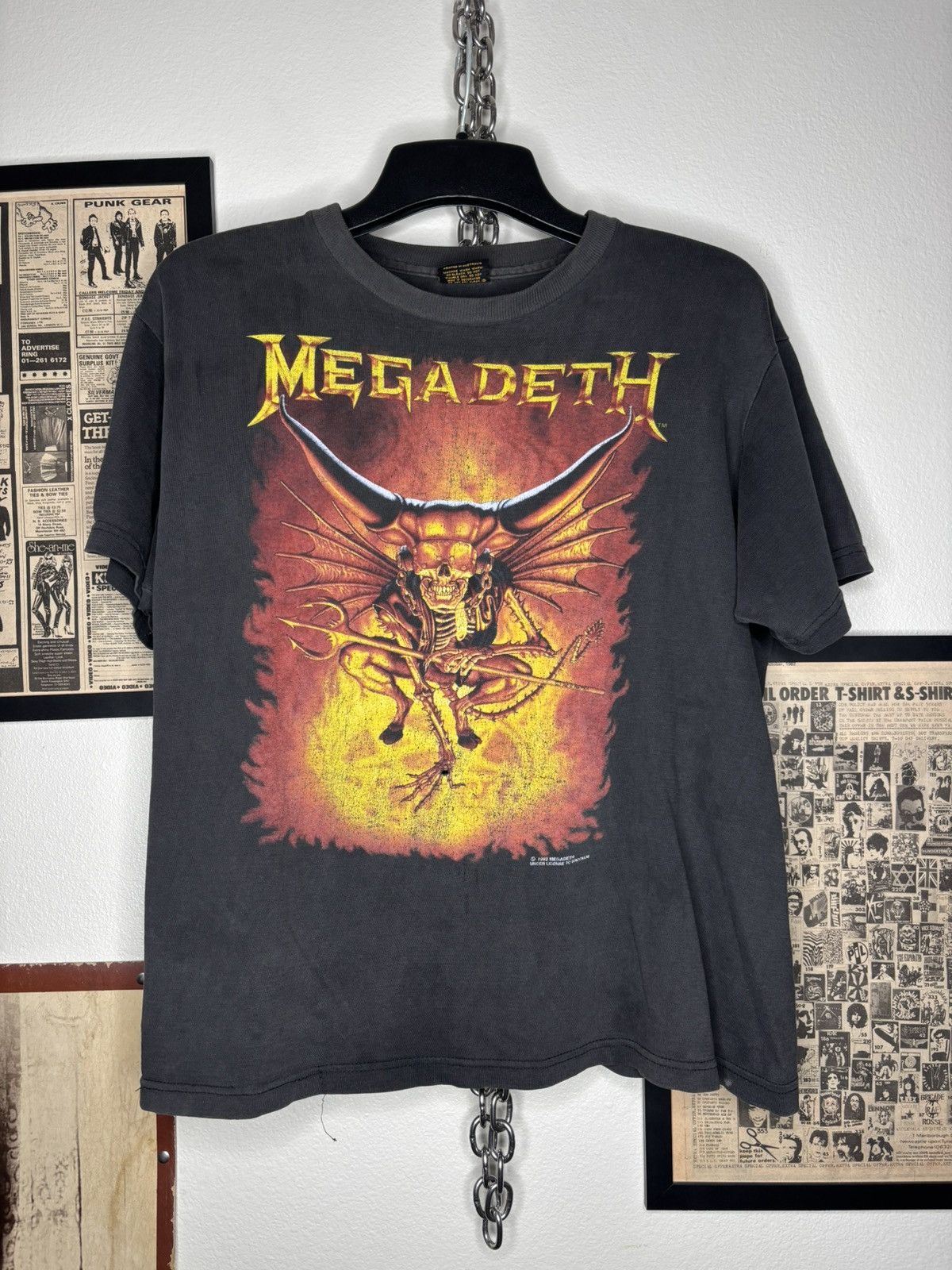 Band Tees Vintage Faded Eu Concert Megadeath Thrashed Band Tee T Shirt Hoodie, Sweatshirt | PodTeesHub.com
