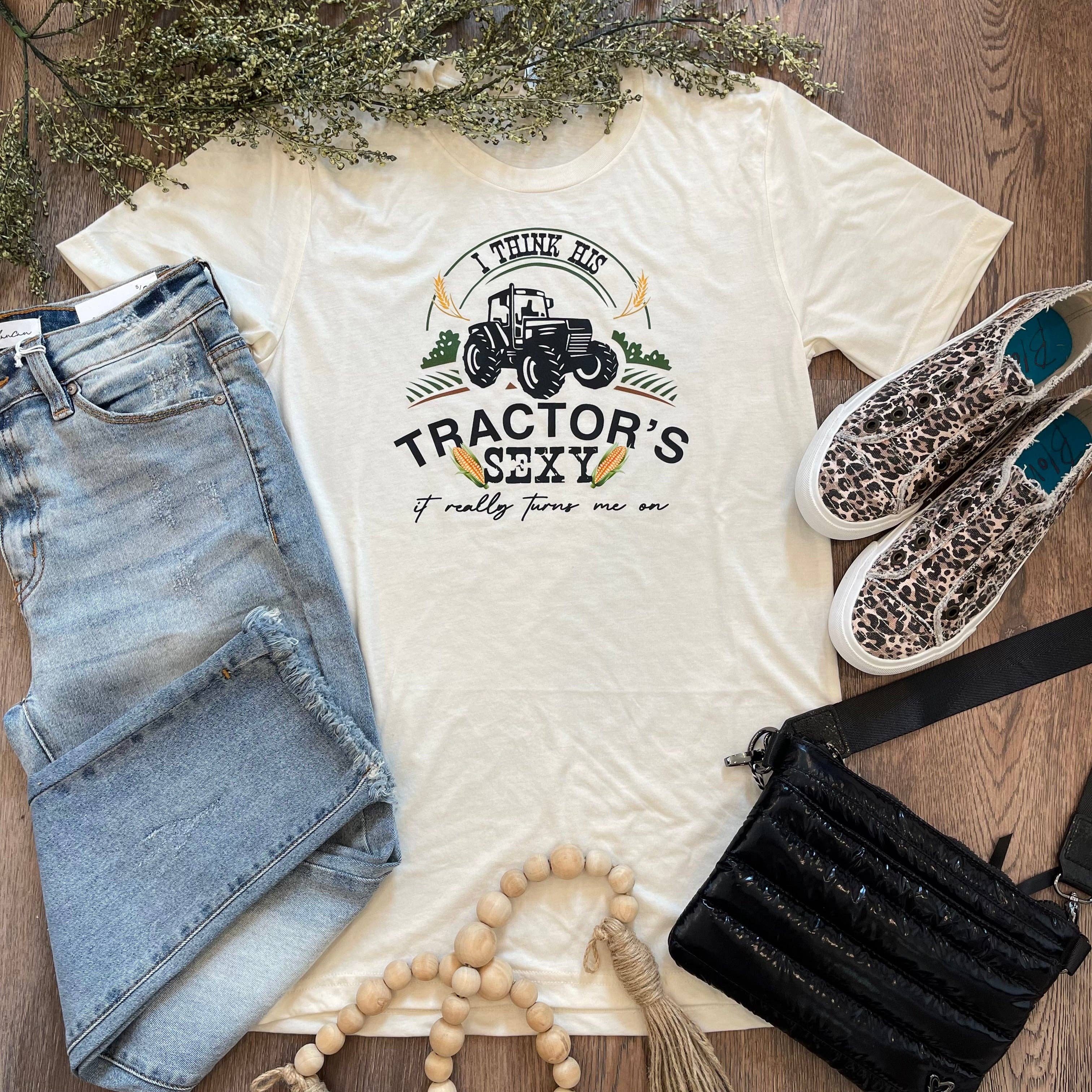 She Thinks My Tractor's Sexy Tee Hoodie, Sweatshirt | PodTeesHub.com