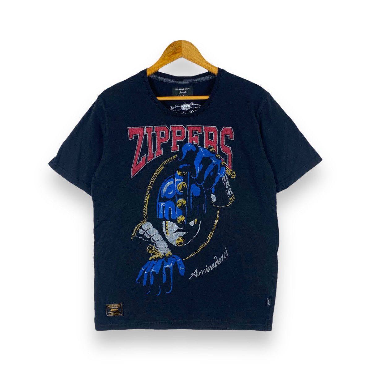Japanese Brand Glamb X Jojo S Bizarre Adventure Zippers Stand Anime Tee Hoodie, Sweatshirt | PodTeesHub.com
