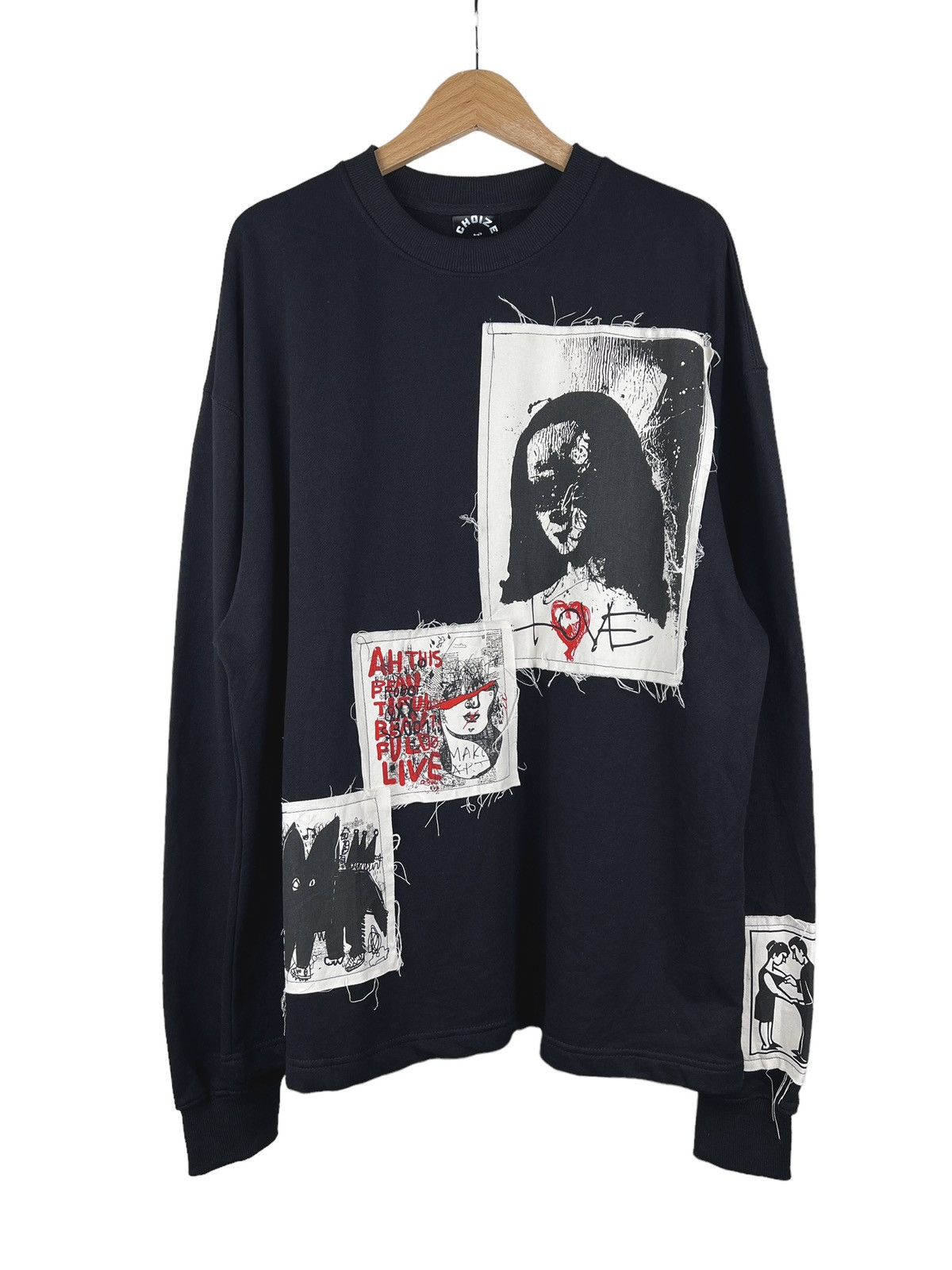 Japanese Brand Choize Patch Longsleeve Shirt Raf Simons Inspired Hoodie, Sweatshirt | PodTeesHub.com