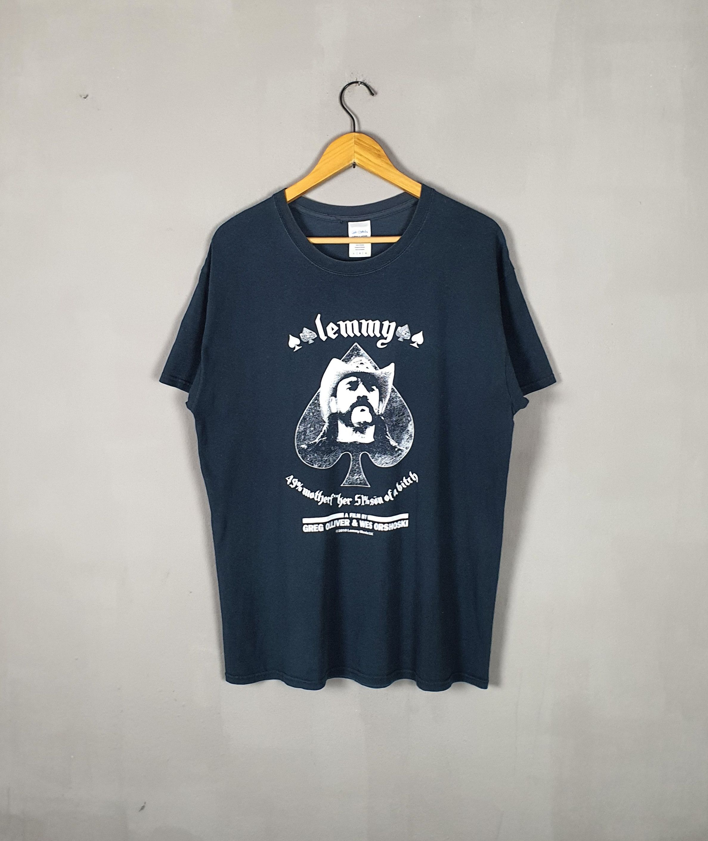 Band Tees Lemmy Kilmister 2010 Greg Olliver Film T Shirt Size Large Hoodie, Sweatshirt | PodTeesHub.com