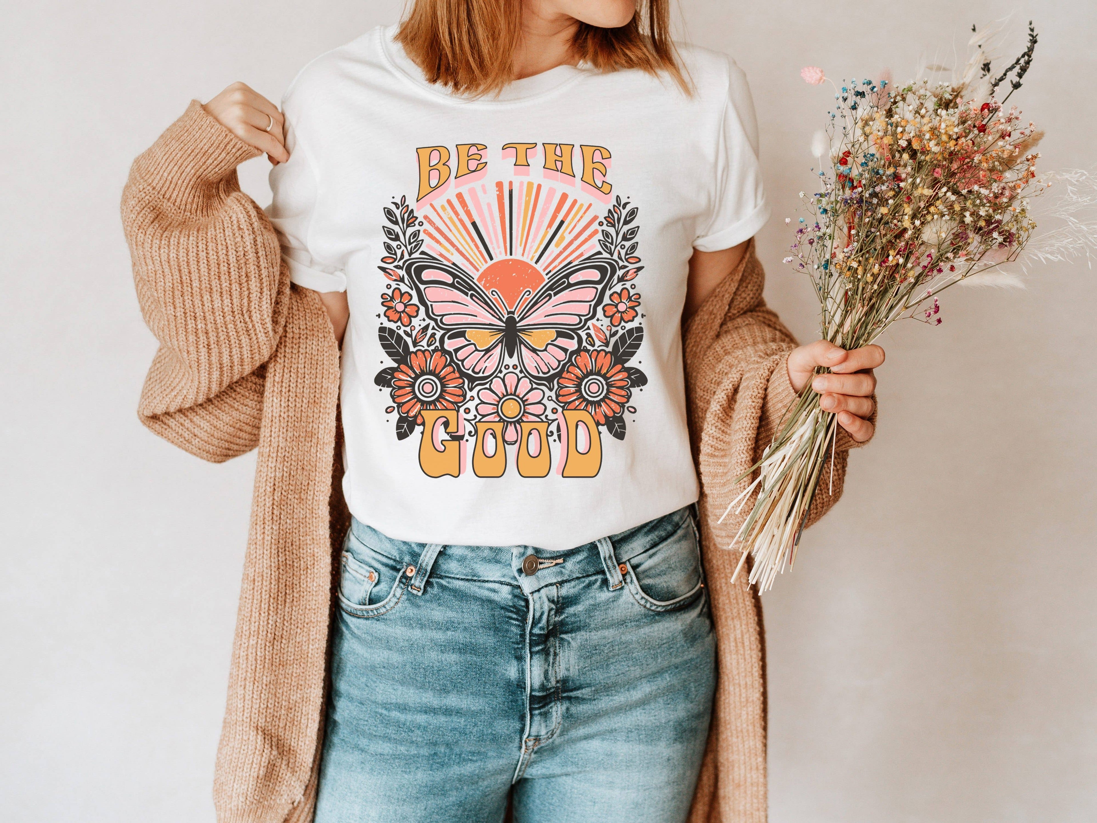 Be the Good Butterfly Graphic Tee Hoodie, Sweatshirt | PodTeesHub.com