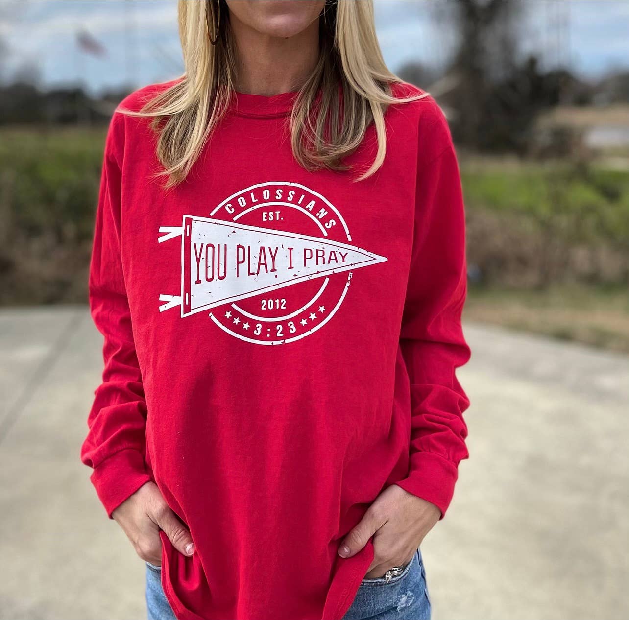 Pennant Flag Long Sleeve Tee |  Gameday | Graphic Tee Hoodie, Sweatshirt | PodTeesHub.com