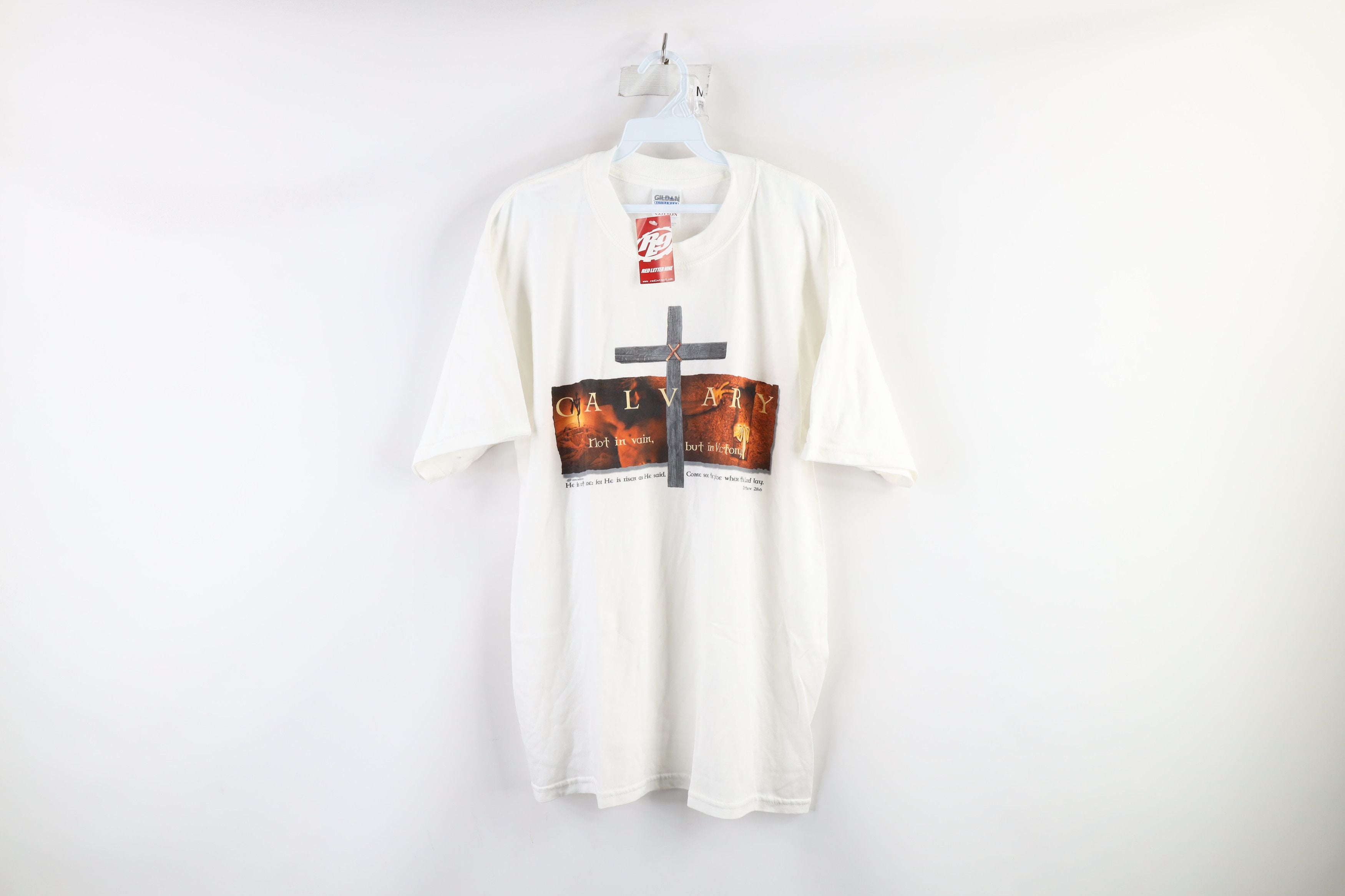 Nos Vintage Christian Jesus Crucifixion T Shirt White Cotton Hoodie, Sweatshirt | PodTeesHub.com