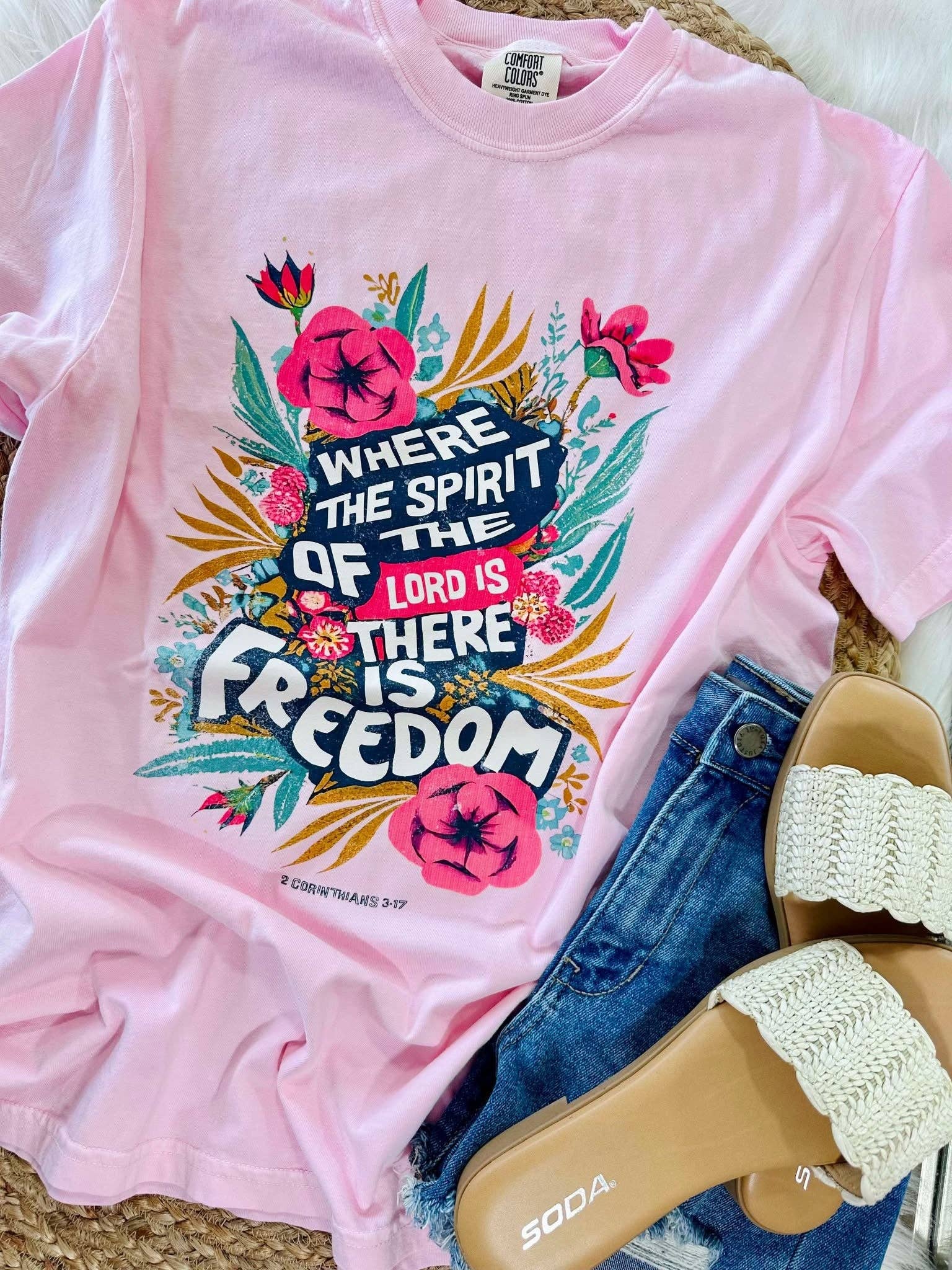 Where the Spirit of the Lord Is Freedom Dtf Tee Hoodie, Sweatshirt | PodTeesHub.com