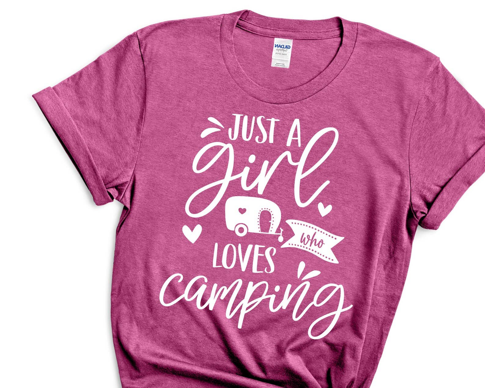 Just A Girl Loves Camping T-Shirt Hoodie, Sweatshirt | PodTeesHub.com