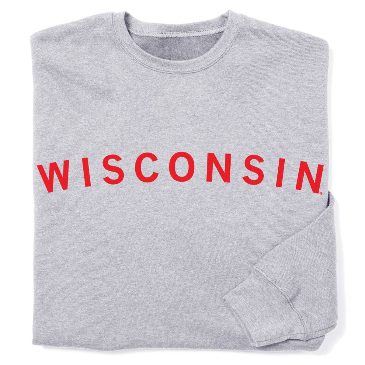 Wisconsin Curved Logo Crew Sweatshirt T-Shirts, Hoodie | PodTeesHub.com