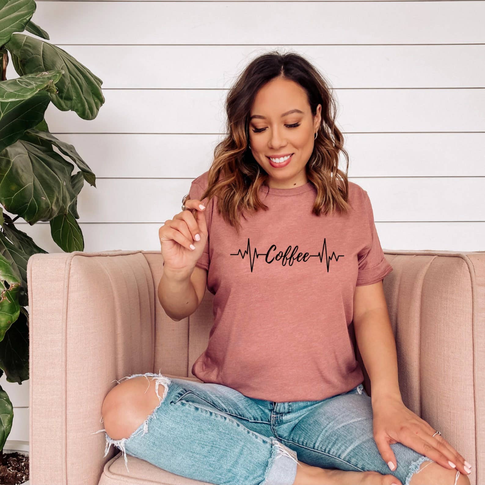 Coffee Heartbeat T-Shirt Hoodie, Sweatshirt | PodTeesHub.com