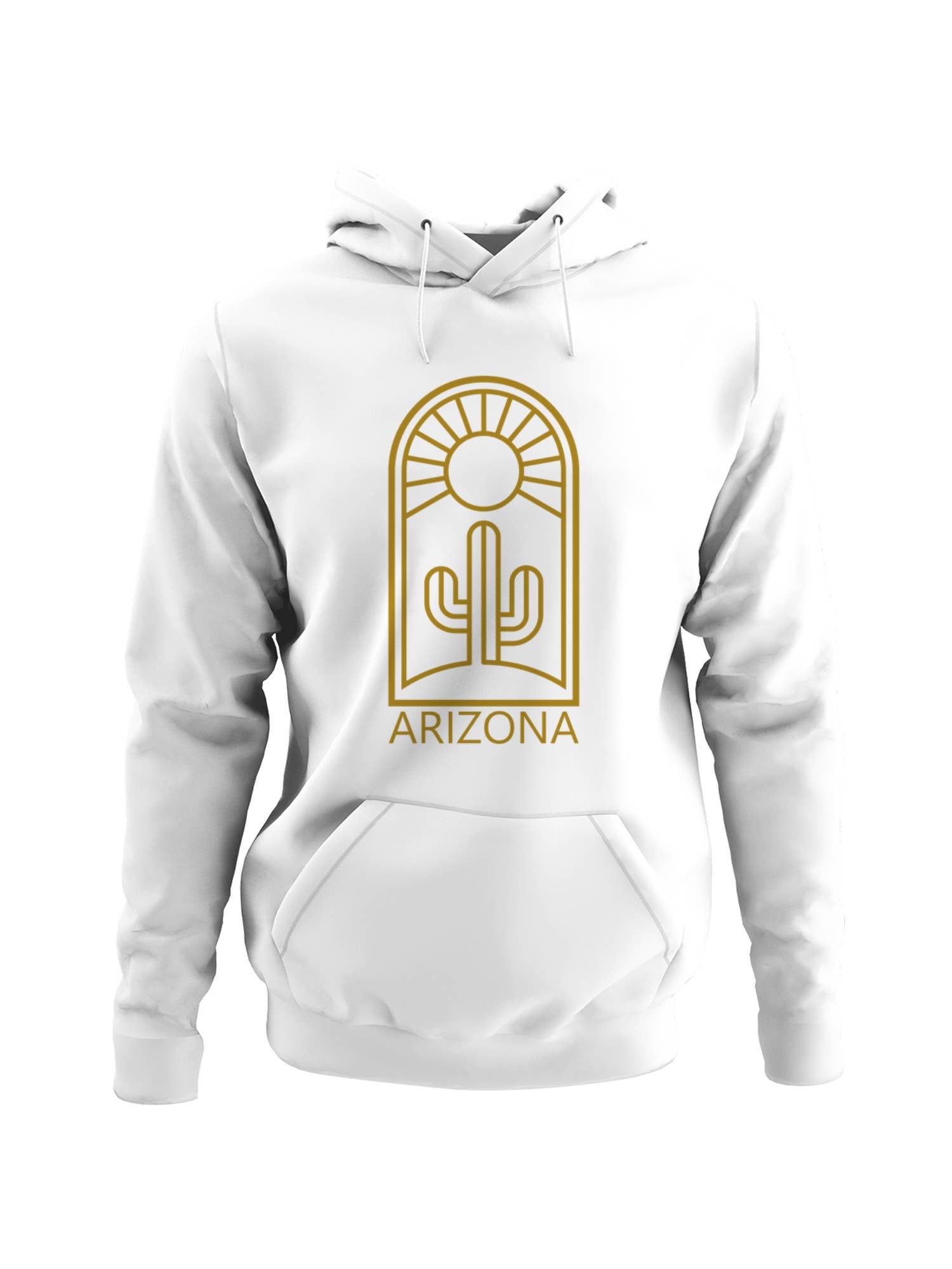 Arizona Sun Cactus Art Men's Hoodie T-Shirts, Sweatshirt | PodTeesHub.com