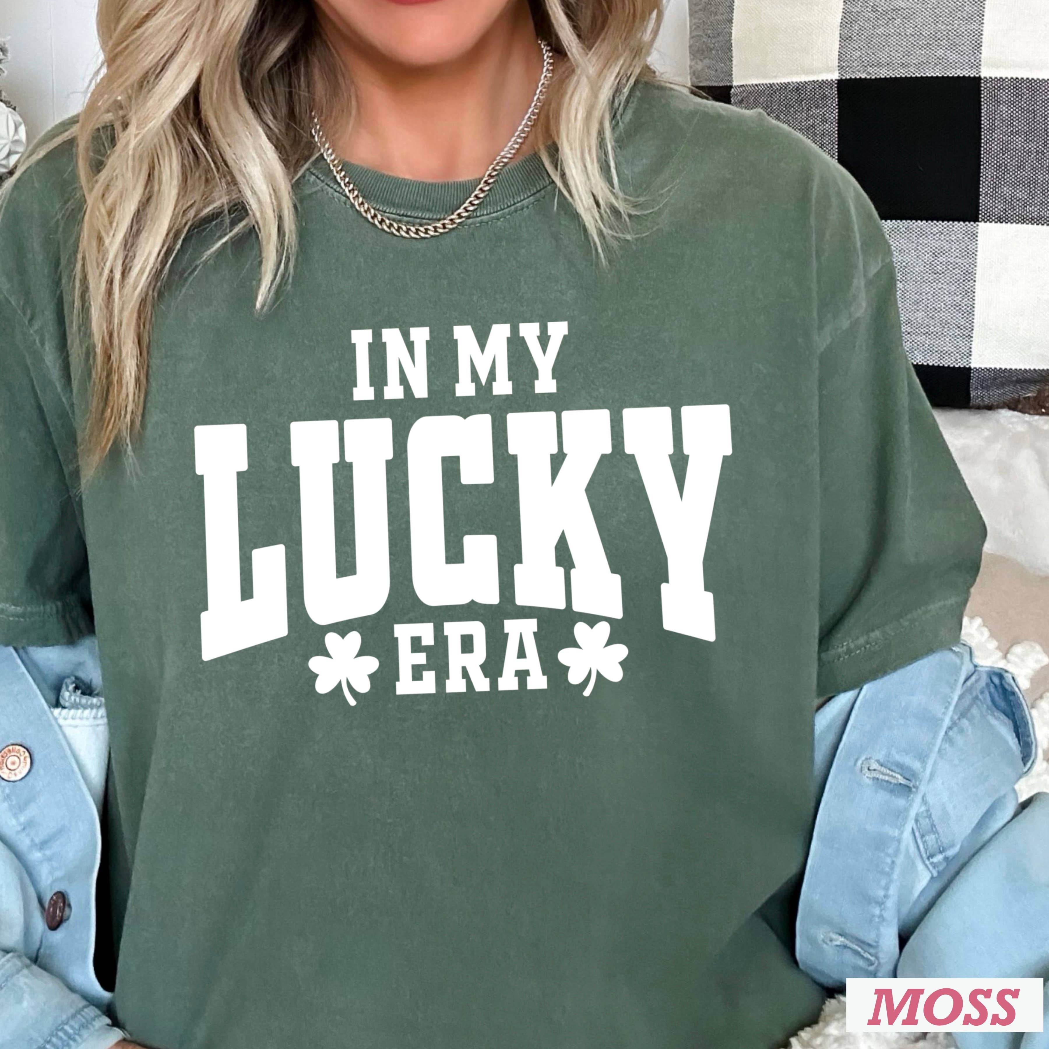 In My Lucky Era St. Patricks Day Graphic Tee | Comfort Color Hoodie, Sweatshirt | PodTeesHub.com