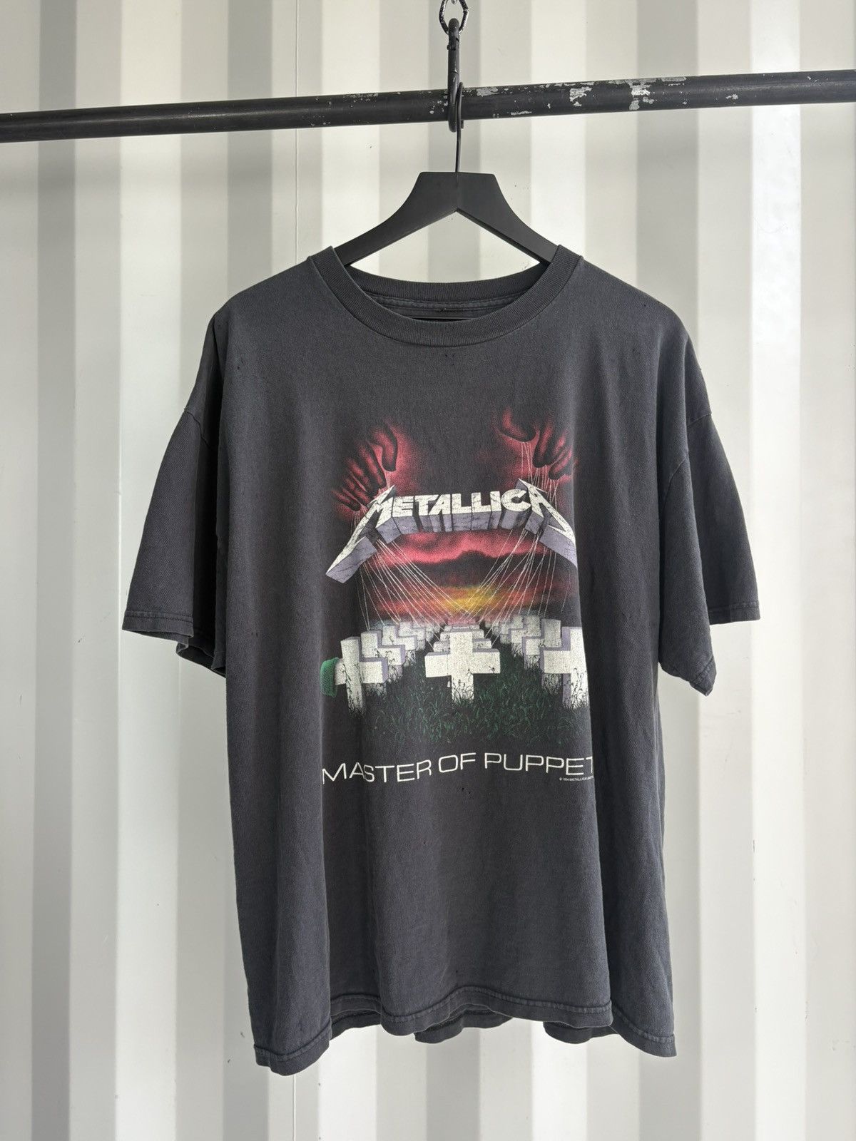 Band Tees Thrashed Metallica Master Of Puppets Faded Grunge Shirt Hoodie, Sweatshirt | PodTeesHub.com