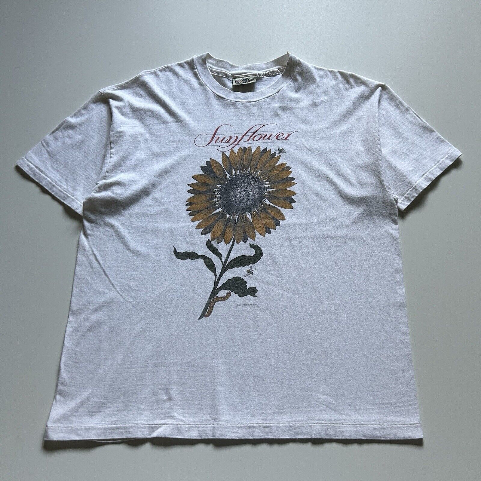 Vintage 90s Sunflower Floral Art T Shirt Xl Made In Usa Rare Hoodie, Sweatshirt | PodTeesHub.com