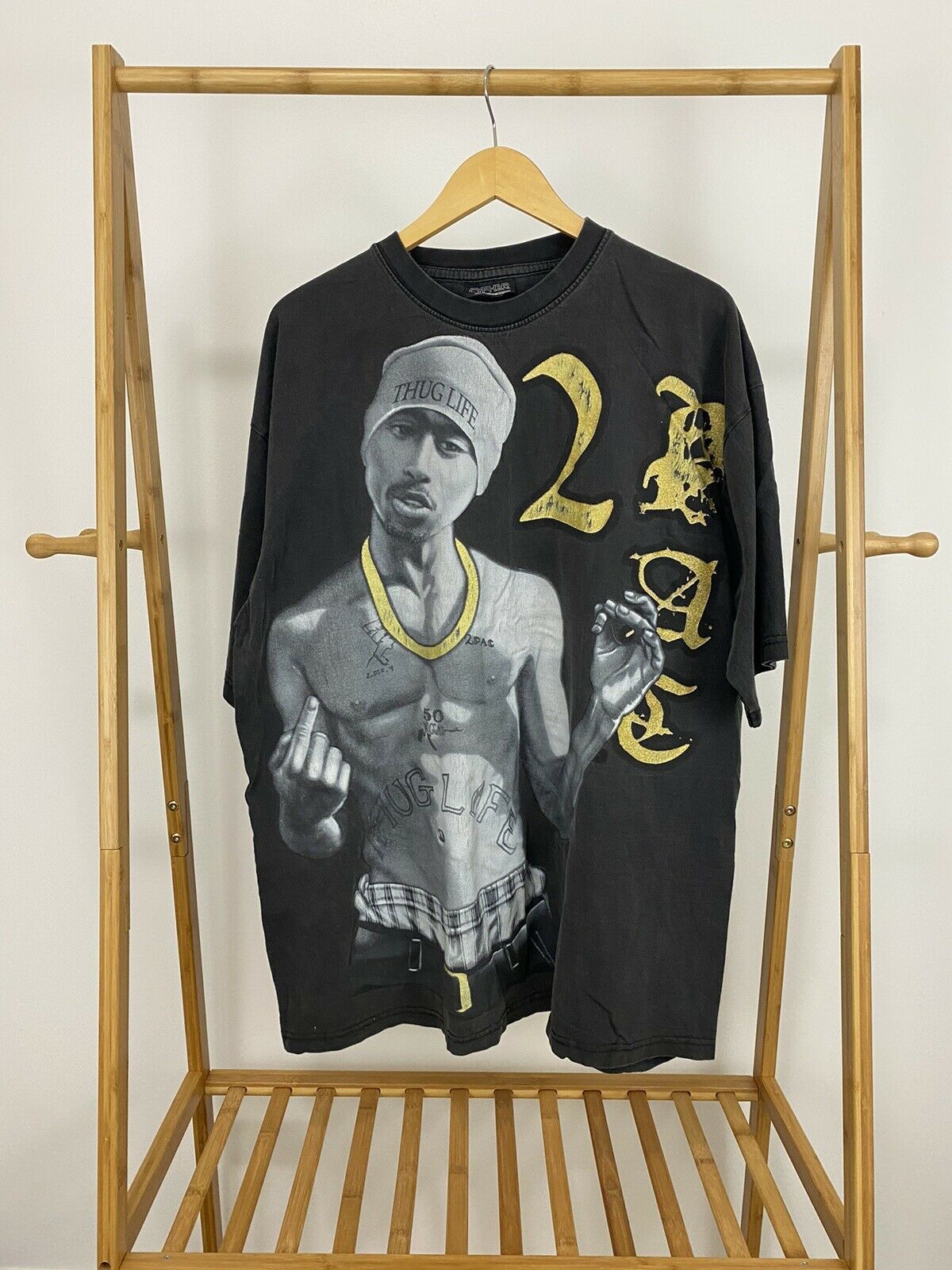 Vintage Vtg Tupac Shakur Thug Life Rap Hip Hop T Shirt 2xl Hoodie, Sweatshirt | PodTeesHub.com
