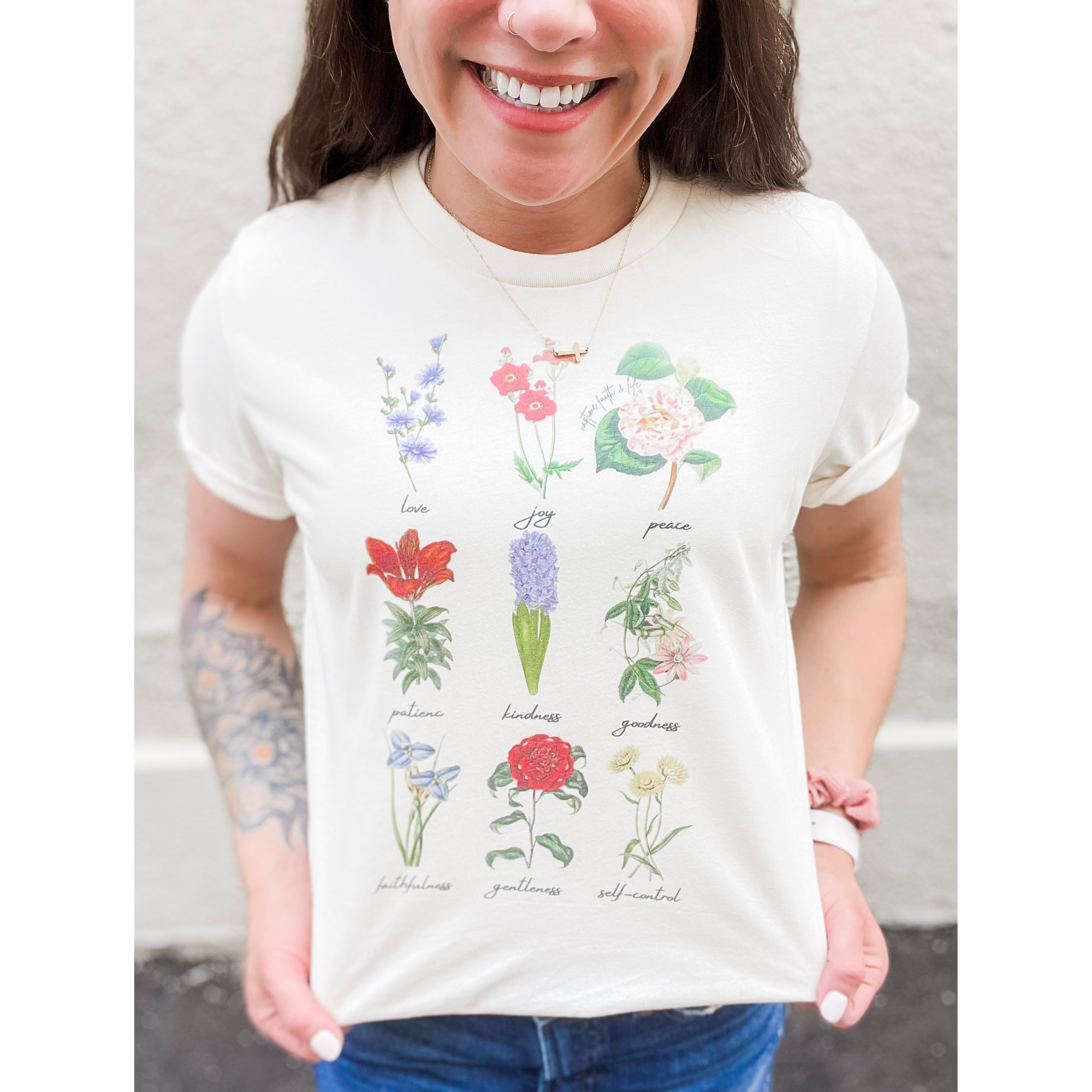 Fruit of the Spirit Vintage Flowers Christian Tee Shirt Hoodie, Sweatshirt | PodTeesHub.com