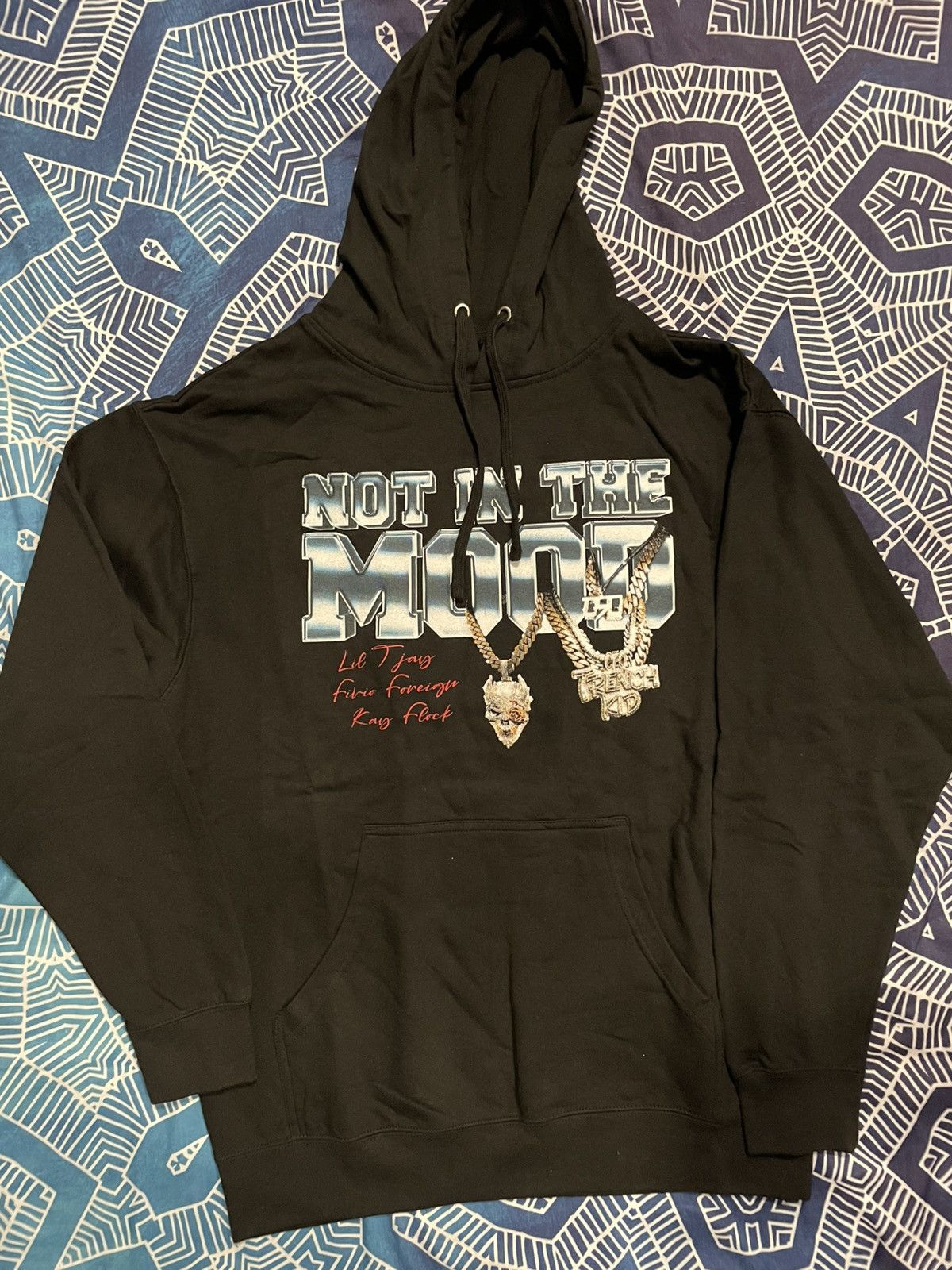 Rap Tees Lil Tjay Not In The Mood Hoodie Sweatshirt | PodTeesHub.com