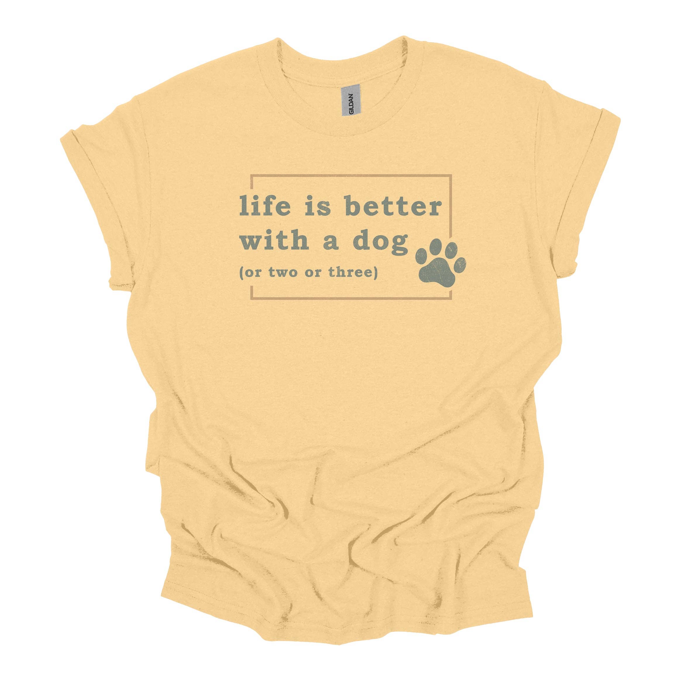 Life Is Better with Dog Paw Tee Hoodie, Sweatshirt | PodTeesHub.com