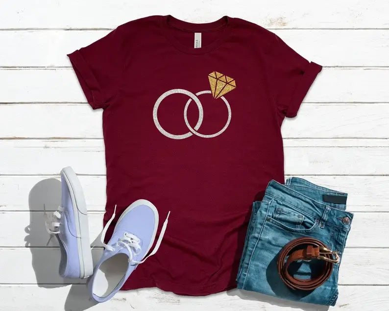 Engagement Ring T-Shirt Hoodie, Sweatshirt | PodTeesHub.com