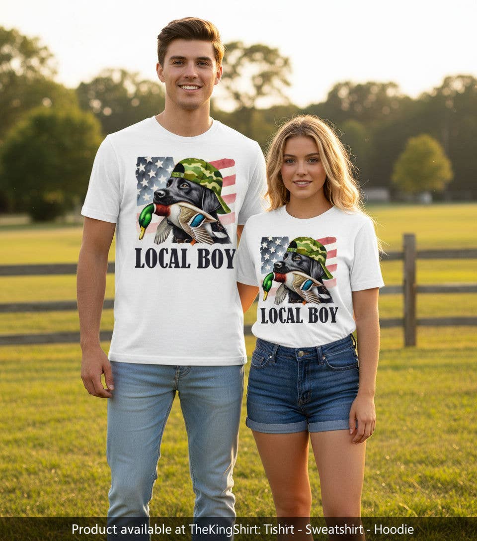 Lb American Flag Duck Hunting Graphic Tee Hoodie, Sweatshirt | PodTeesHub.com
