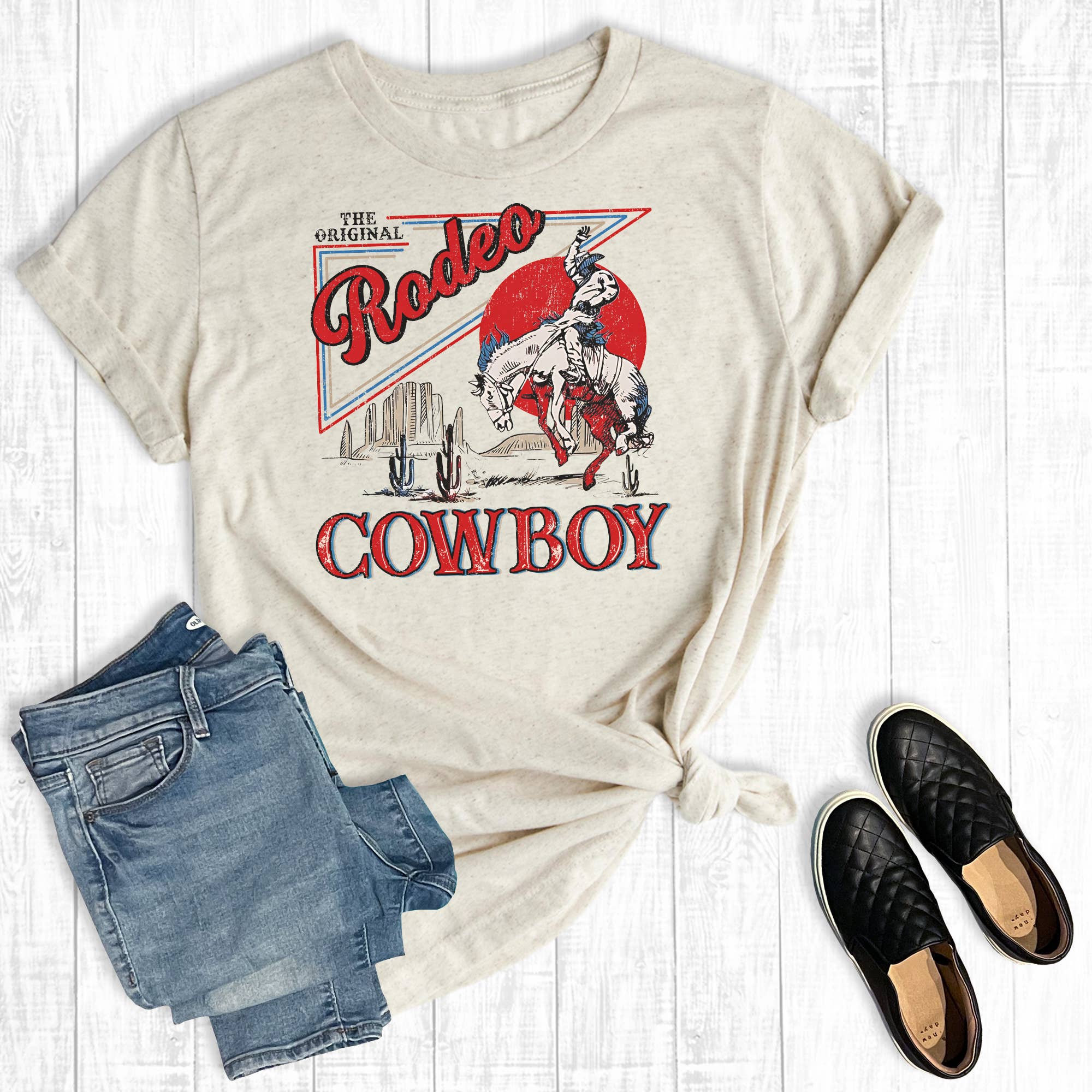 Western Rodeo Cowboy Graphic Tee Hoodie, Sweatshirt | PodTeesHub.com