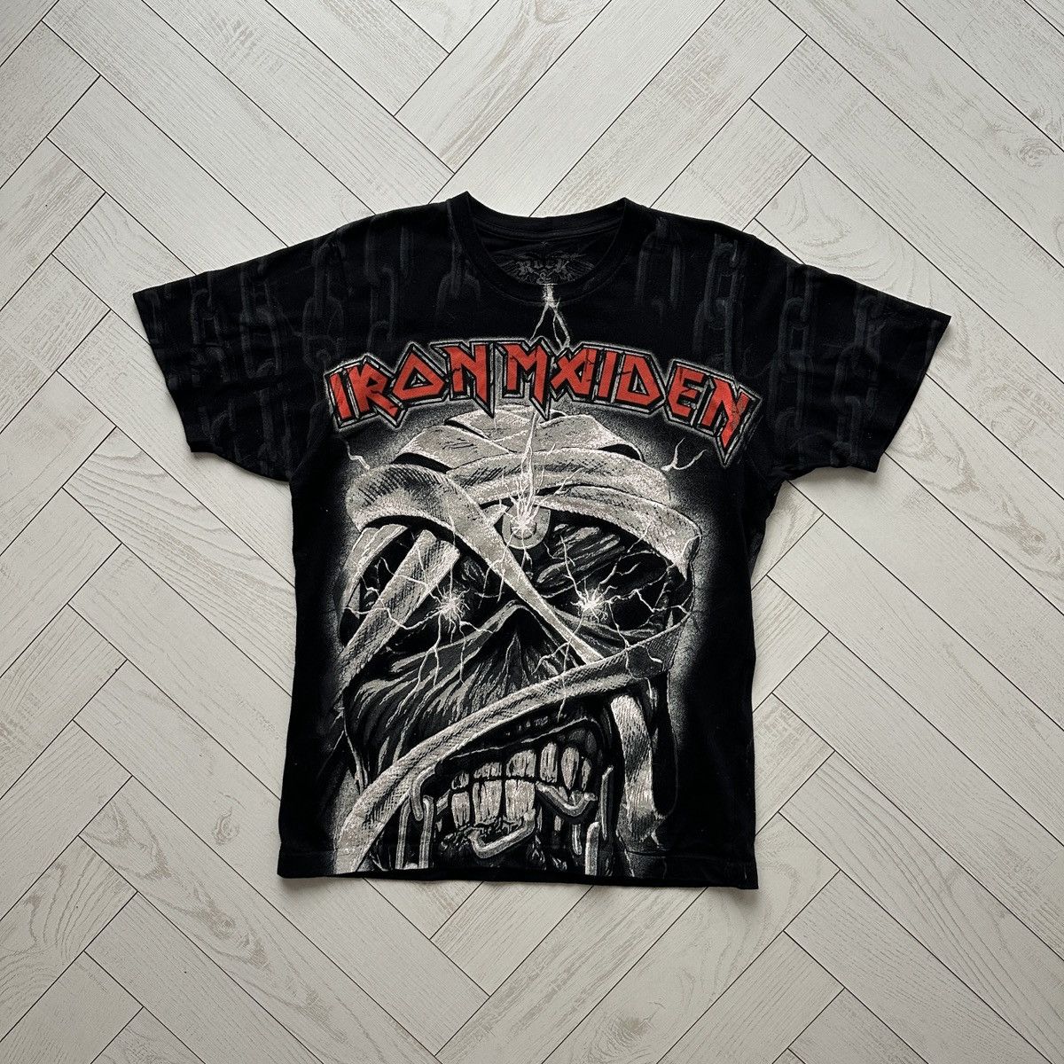 Iron Maiden Vintage 00s Iron Maiden Bravado Aop Tee Y2k Powerslave Rock Hoodie, Sweatshirt | PodTeesHub.com
